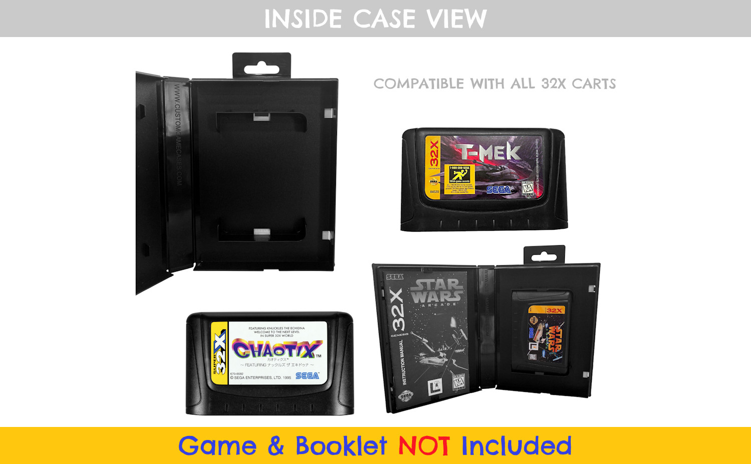 SEGA 32X Storage Game Cases w/ Complimentary Game Covers [Pick your Titles!]