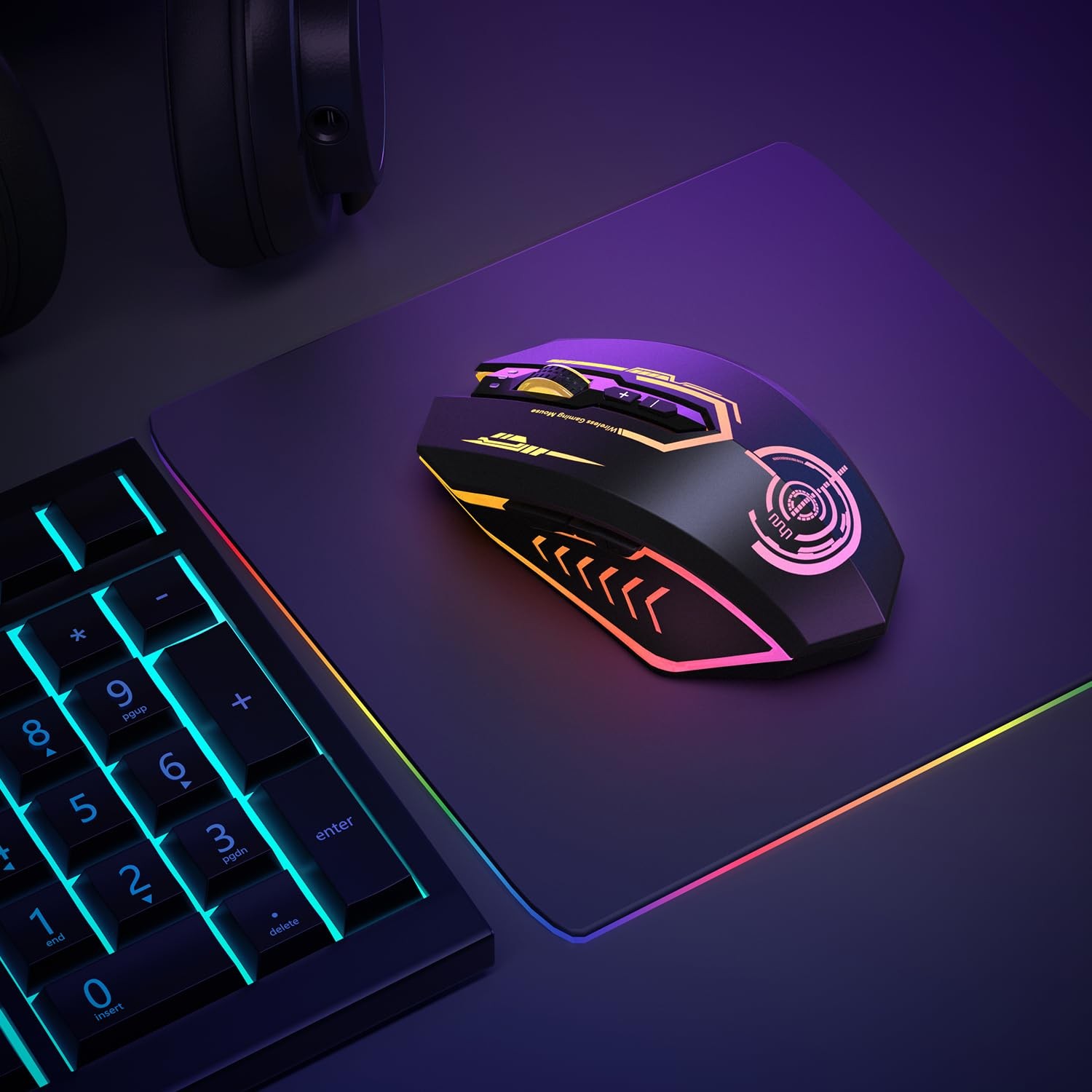 Uhuru Wireless Gaming Mouse Up To 12000 Dpi Rechargeable Usb-C Wireless Mouse 7