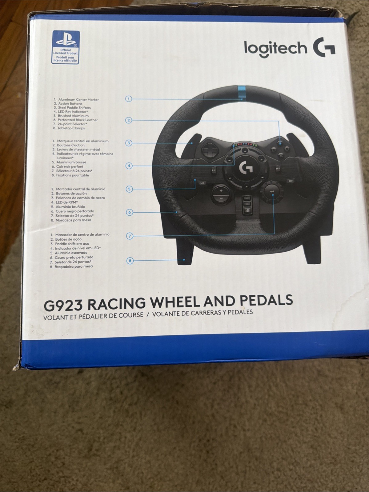 Logitech G923 Racing Wheel Pedals TRUEFORCE PS5 PS4 PC With Shifter