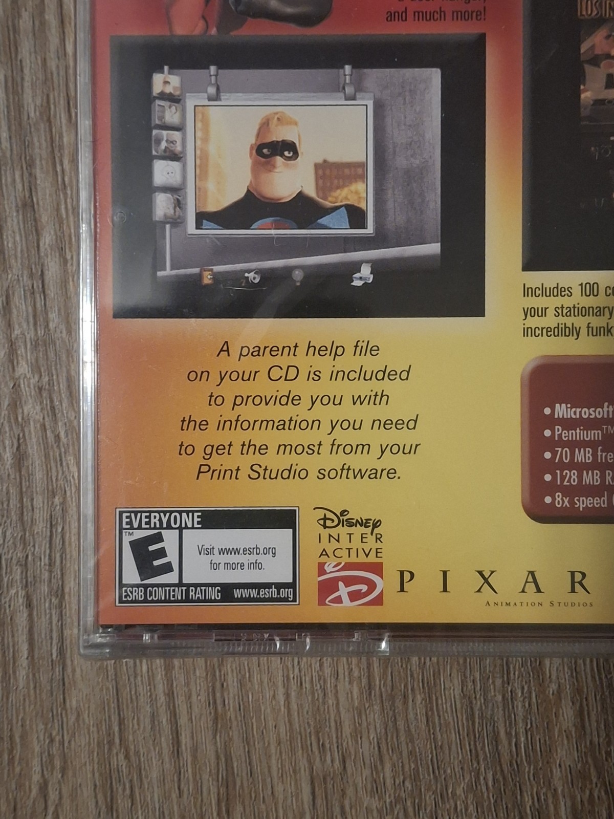 The Incredibles Disney PC CD ROM Print Studio Software New Sealed Windows XP