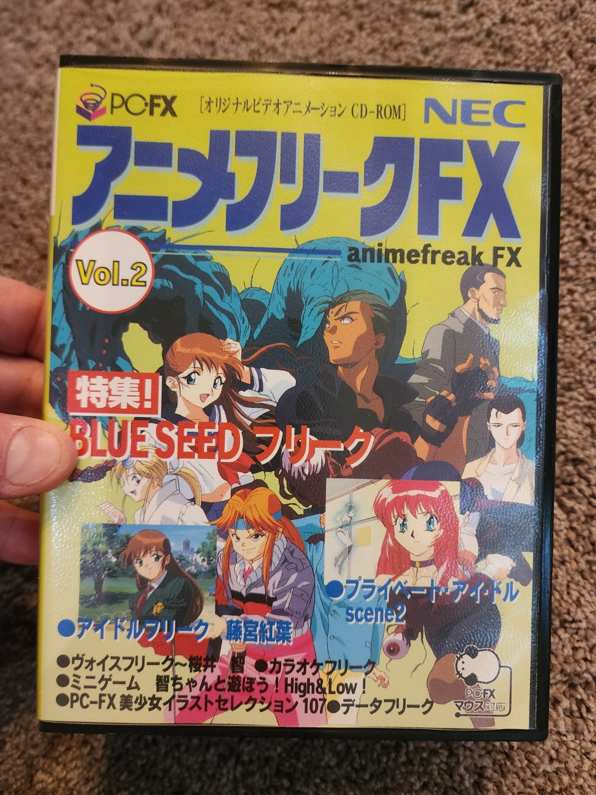 Anime Freak FX Vol. 2 for NEC PC-FX CIB w/ Manual & Large Case – FREE FAST SHIP