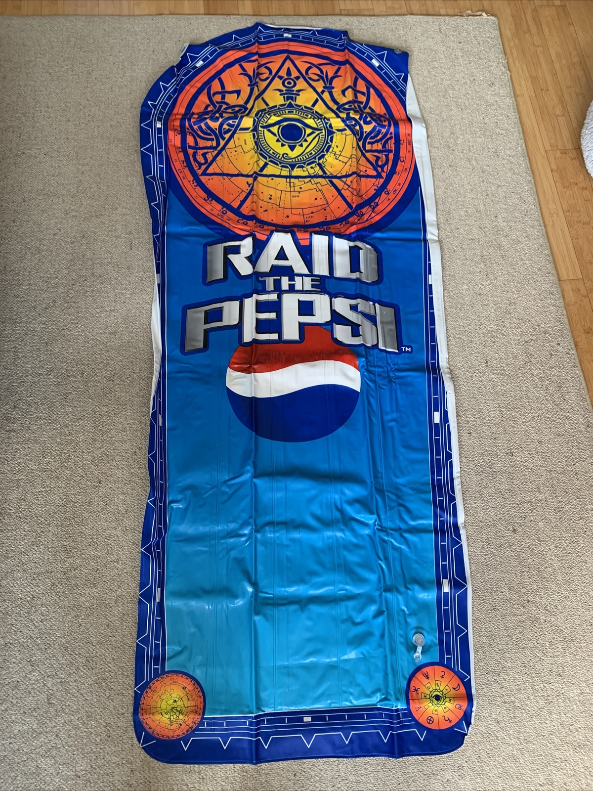 Rare 2001 Pepsi PlayStation PS2 TOMB RAIDER Promo 6ft Raft. Never Inflated.
