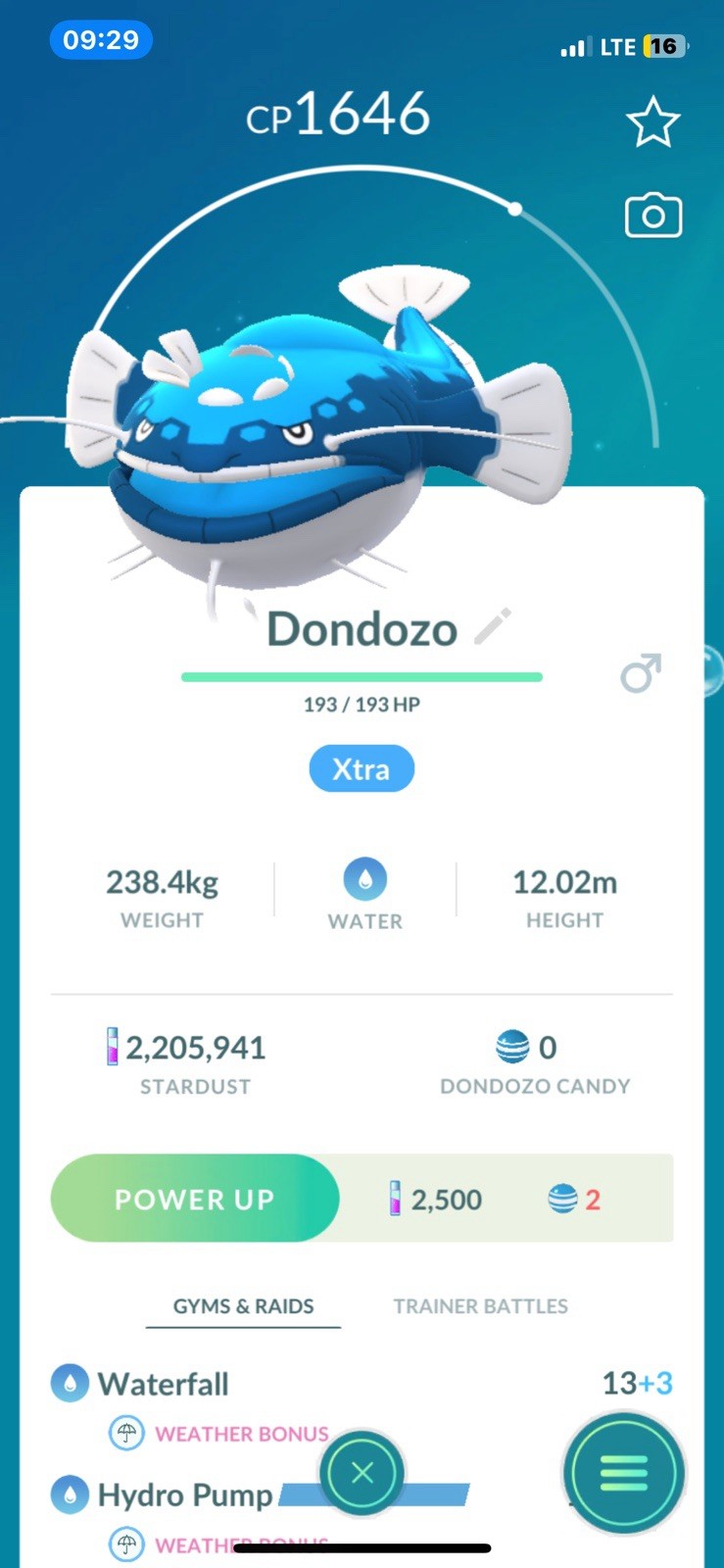 ⭐️🍶Pokemon Go ⭐️#977 Dondozo*NEW PVP TANK **Friendship Included