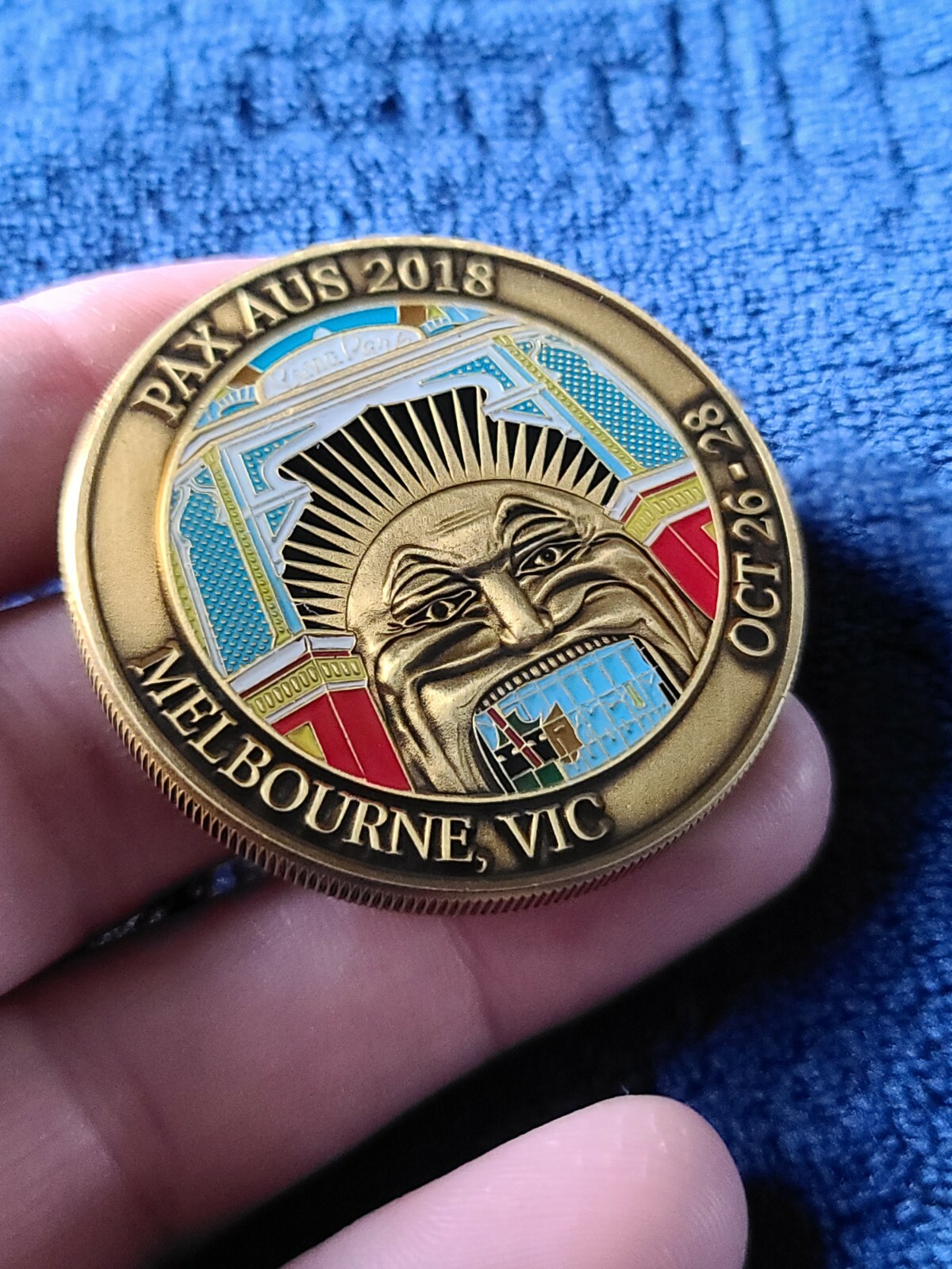 MARIO PAX Challenge Coin AUS2018 medals LOT 2 Rare Promo Nintendo Sega Namco ye