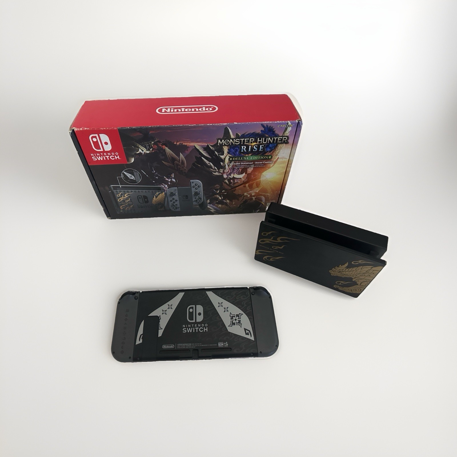 Nintendo Switch Monster Hunter Rise Deluxe Edition Console 32GB Dock HDMI Wi-Fi