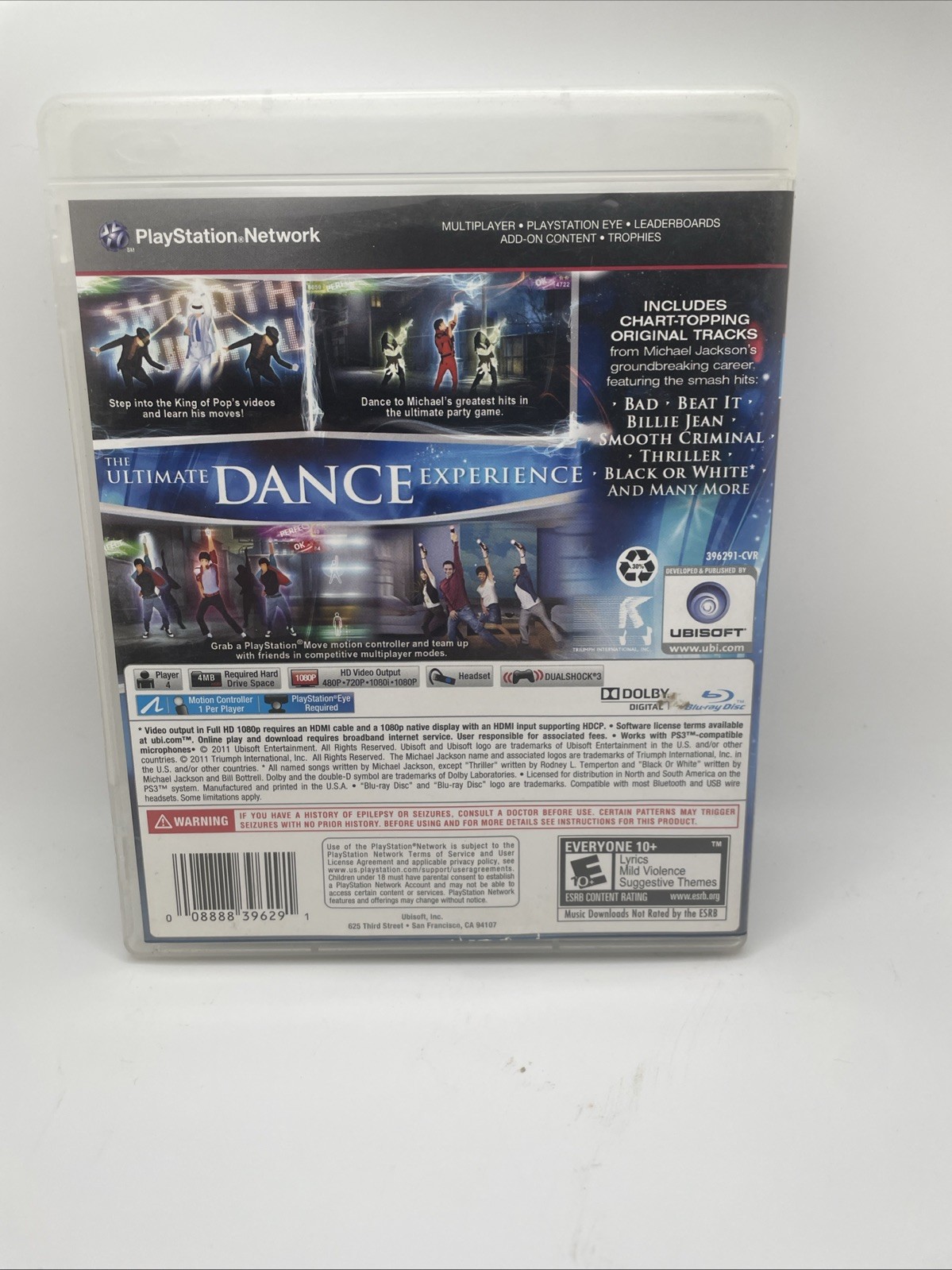 Michael Jackson: The Experience (Sony Playstation 3, 2011) Manual Complete
