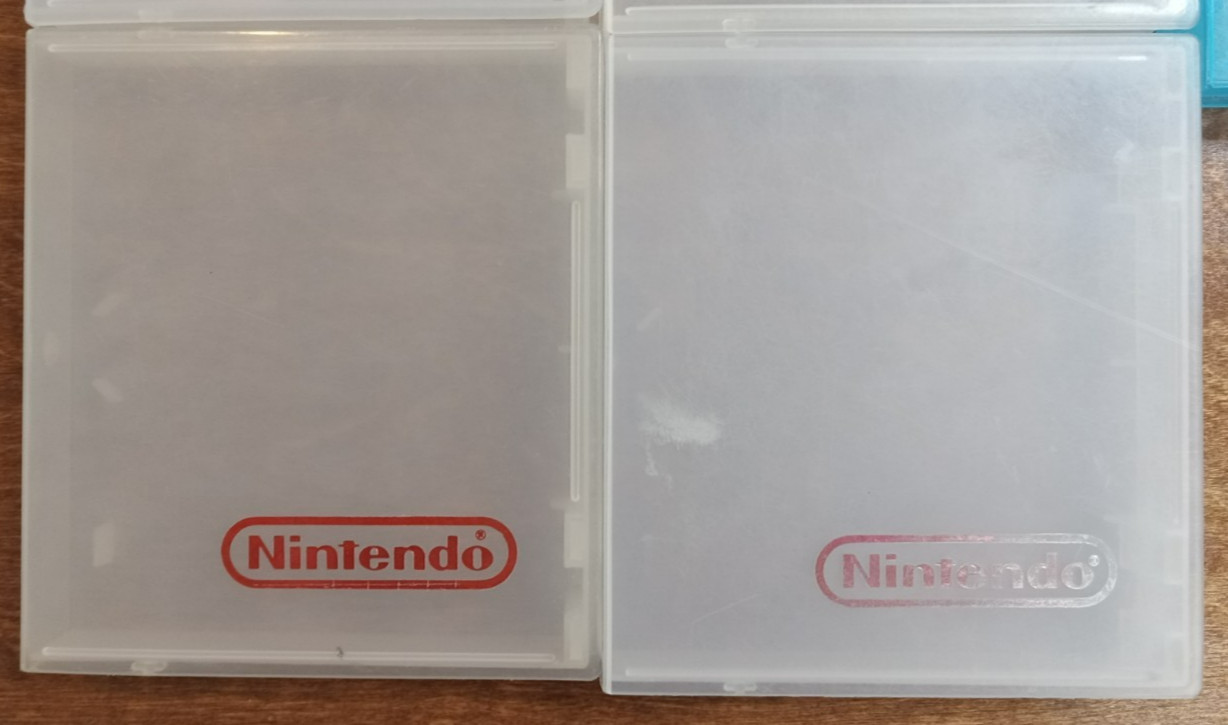 Original Nintendo Video Game Clear & Blue Hard Clamshell Case Lot of (7) Cases