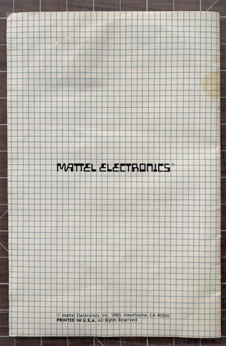 1983 Mattel Masters of the Universe Power of He-Man For Atari 2600 Manual Only