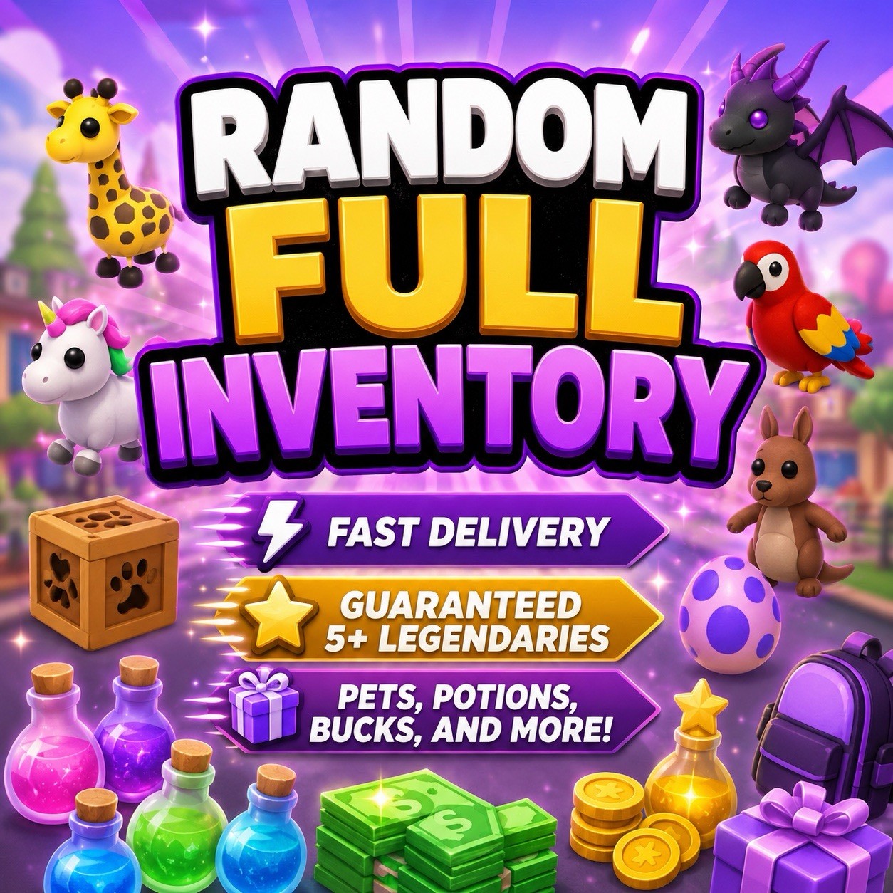 ROBLOX ADOPT ME FULL RANDOM INVENTORY ✨FAST DELIVERY✨