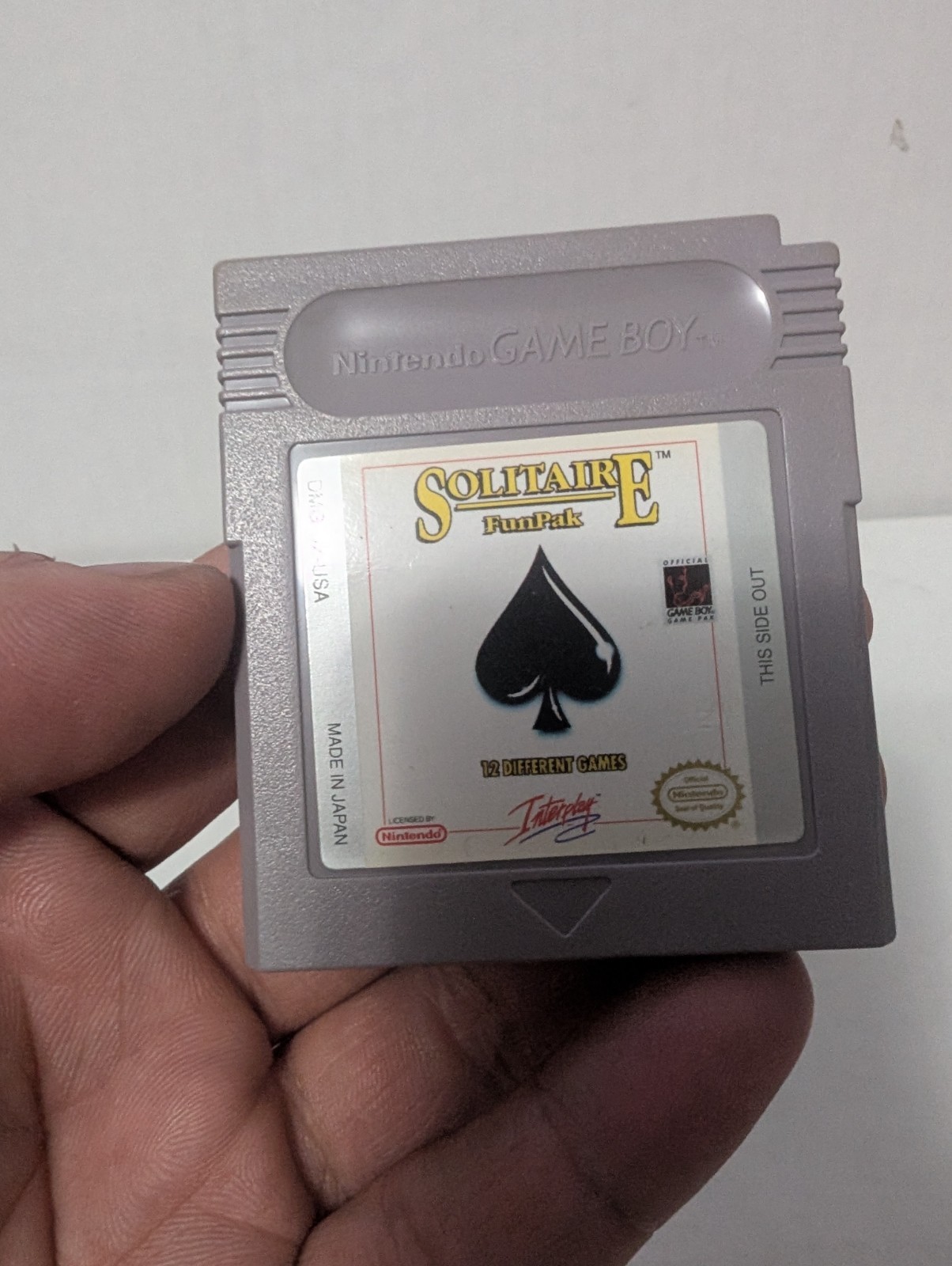 Solitaire FunPak Nintendo Game Boy Authentic Tested