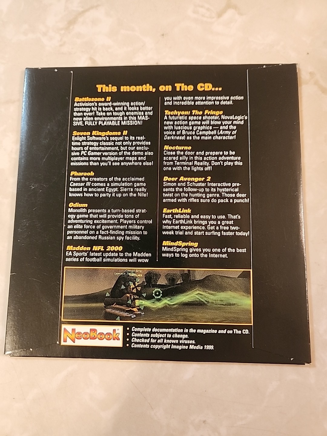 PC Gamer Demo Battlezone 1(Disc 3.13 Apr98), 2 (Disc 5.2 Nov 99) w Madden 00