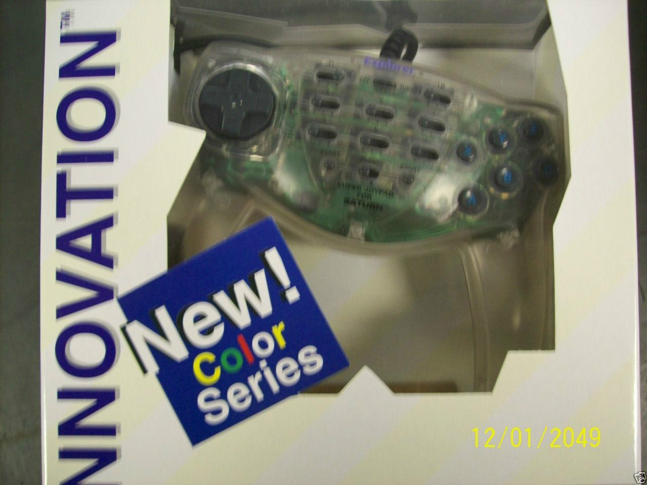 Sega SATURN Turbo CONTROLLER White Red Green Clear Joy pad