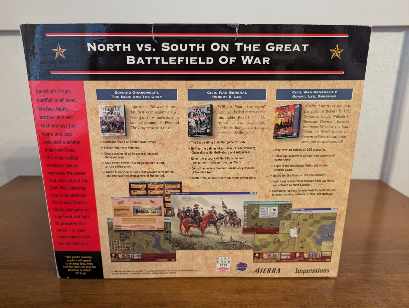 The Great Civil War: Civil War Strategy Series (1998, Sierra Big Box) – CIB