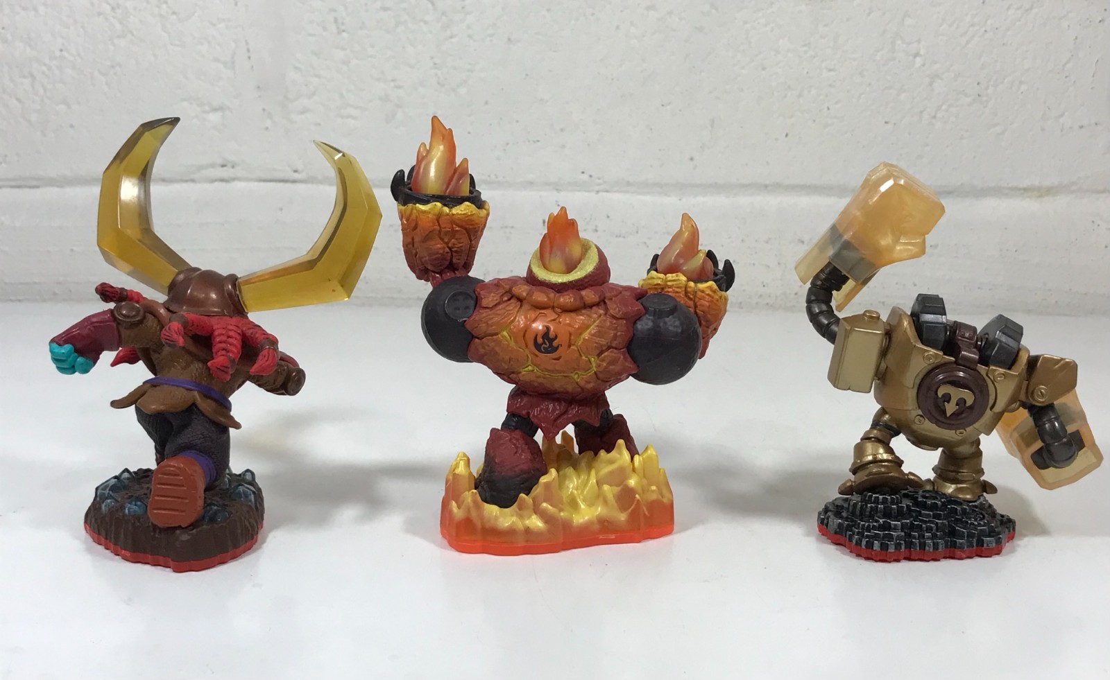 Activision Skylanders Action Figures Lot Of 3. Hot Head Jawbreaker Head Rush