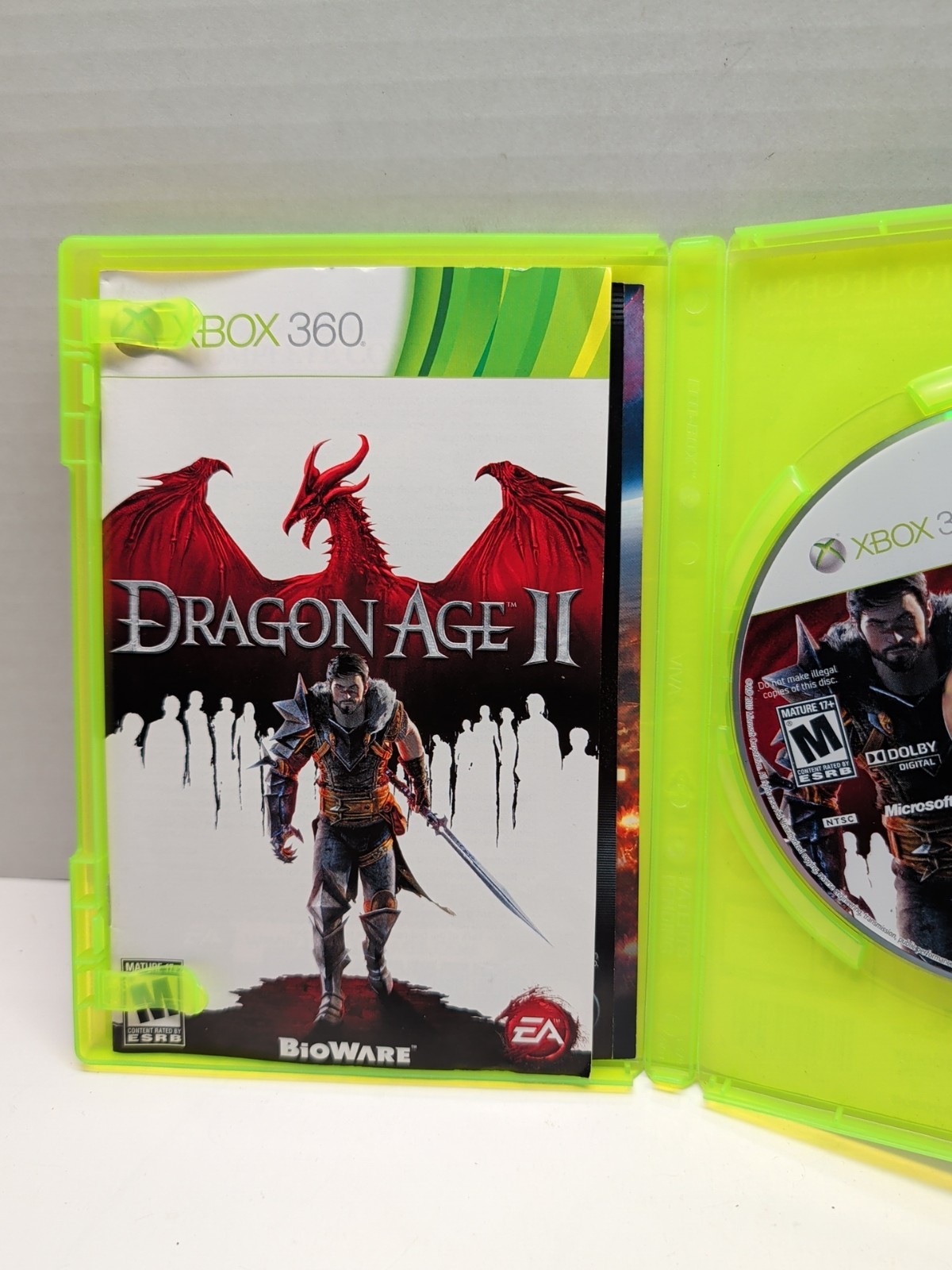 Dragon Age II 2 (Microsoft Xbox 360, 2011) Complete w/ Manual Tested Works