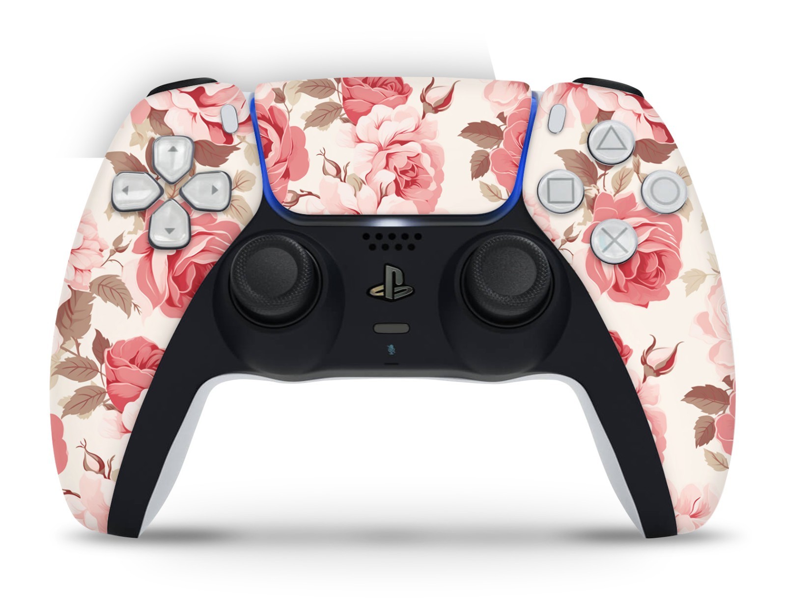 PS5 Disc Version Console & Controller Vinyl Skin Decal Wrap – Rose Flower Roses