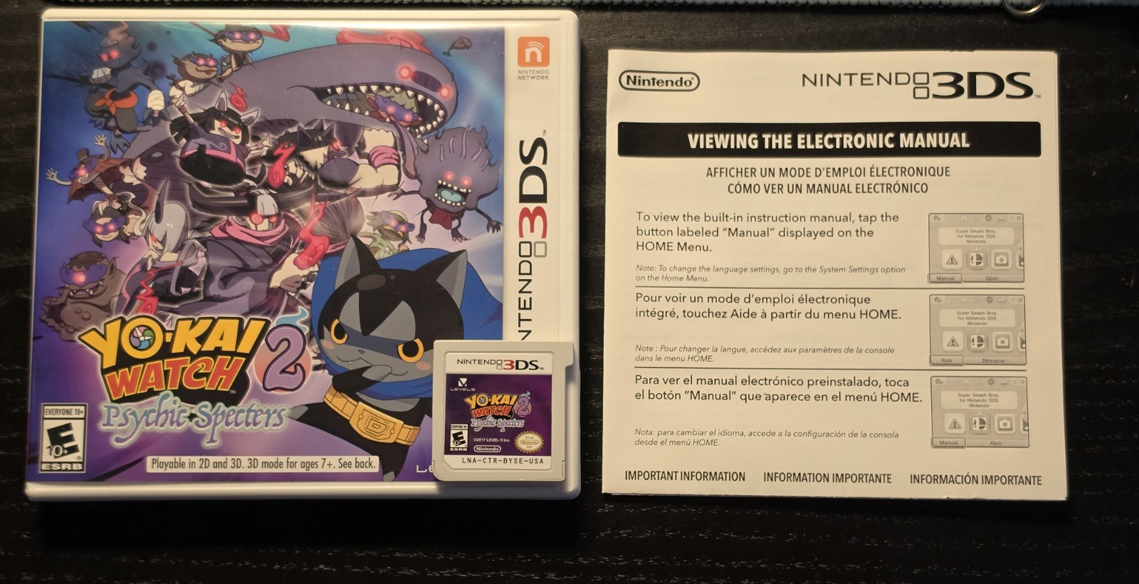Yo-kai Watch 2 Psychic Specters (Nintendo 3ds Game) -Tested & Working-