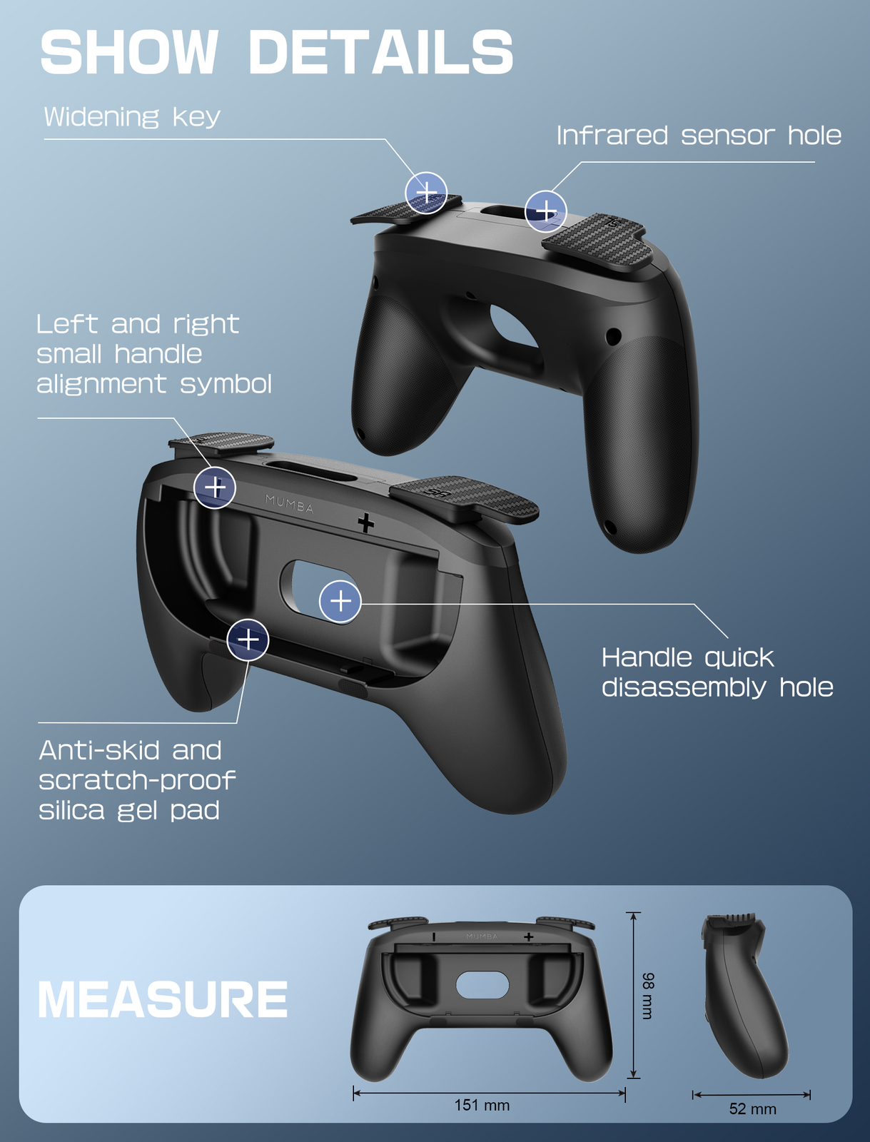 Mumba Play Grips Drive Grips for Nintendo Switch 2 JonCons Controller Case Kit