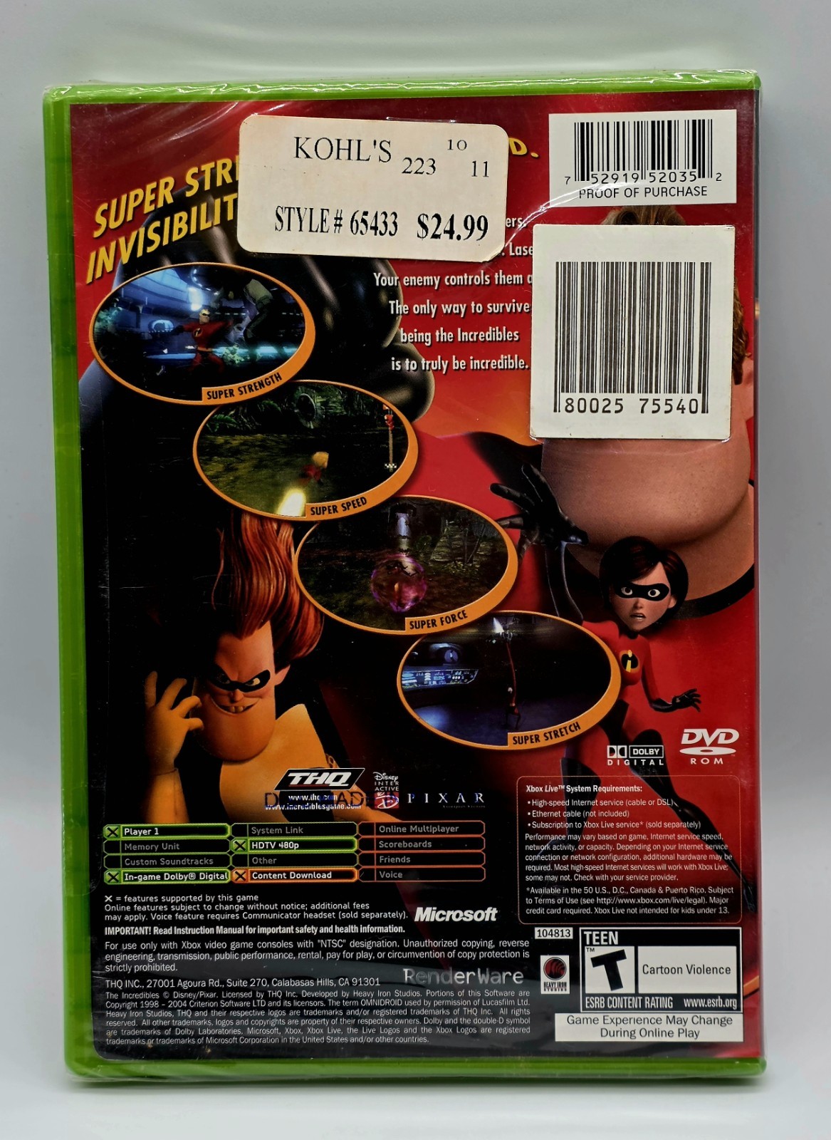 💥 The Incredibles (Microsoft Xbox 2004) Sealed – Mint 💥