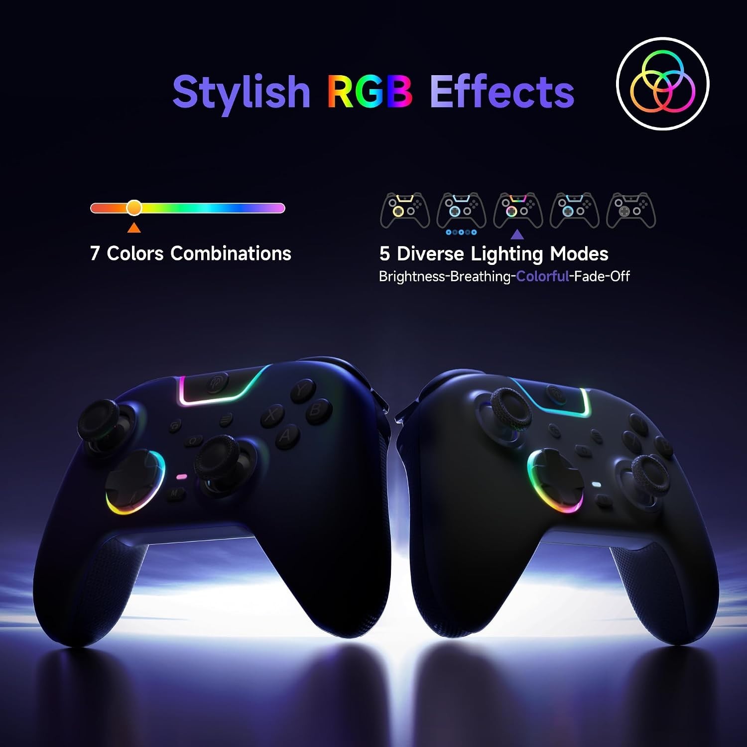Ultra-Responsive X05 Pro Wireless PC Controller with 1000mAh Battery, Purple