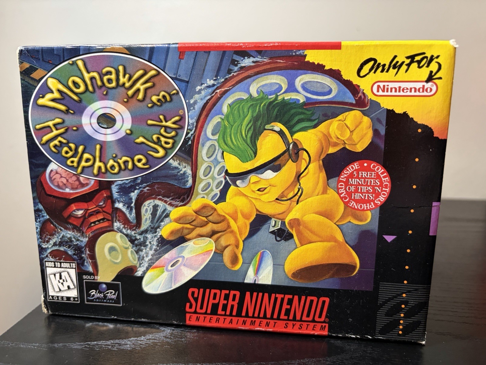 Mohawk & Headphone Jack Super Nintendo Authentic Tested & Working Rare 1997