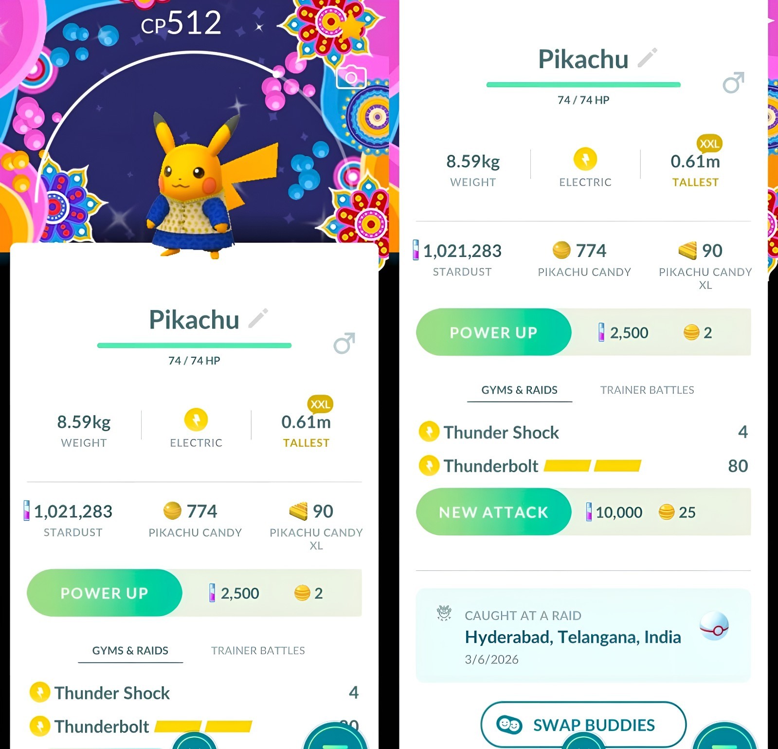 Shiny Pikachu Kurta XXL with BG festival of colors |Registered or not|Tr-de Go ✨