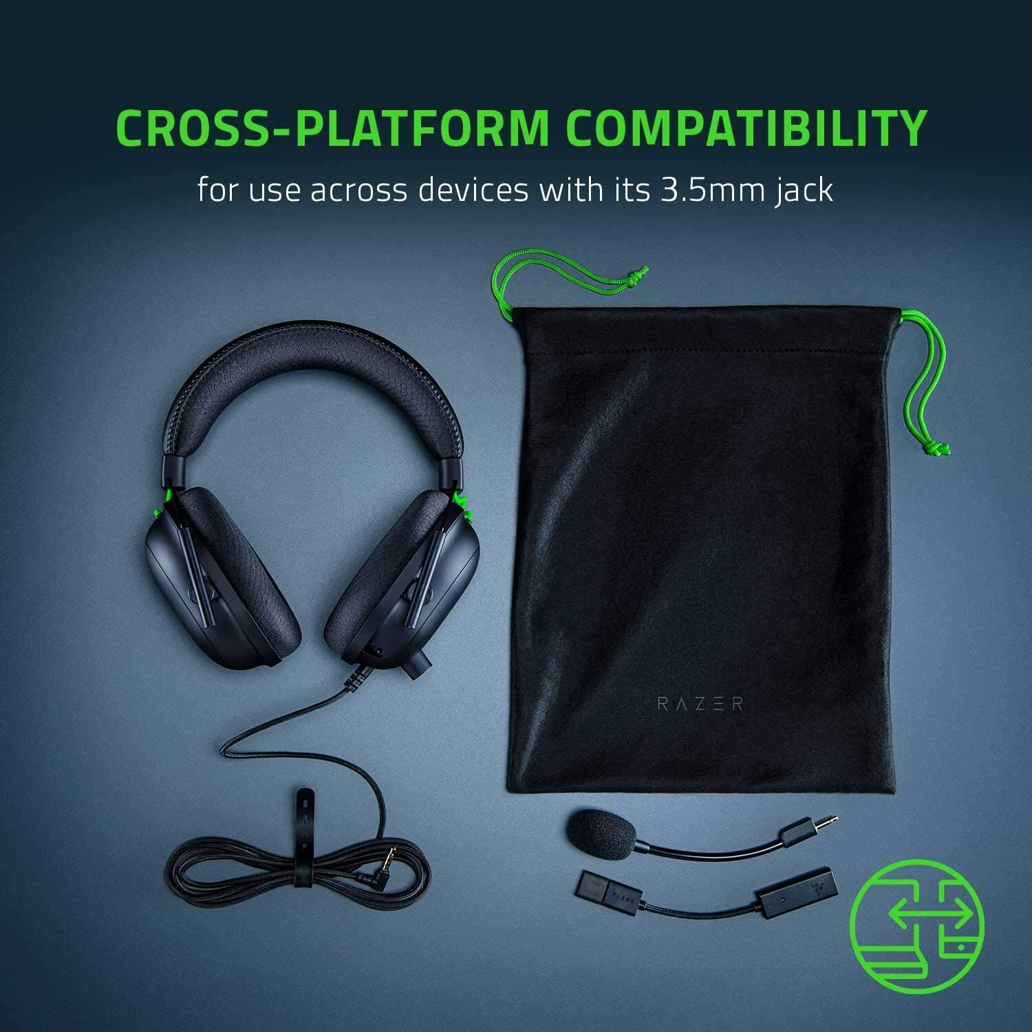 Razer – BlackShark V2 X Wired 7.1 Surround Sound Gaming Headset for PC PS5 XBOX
