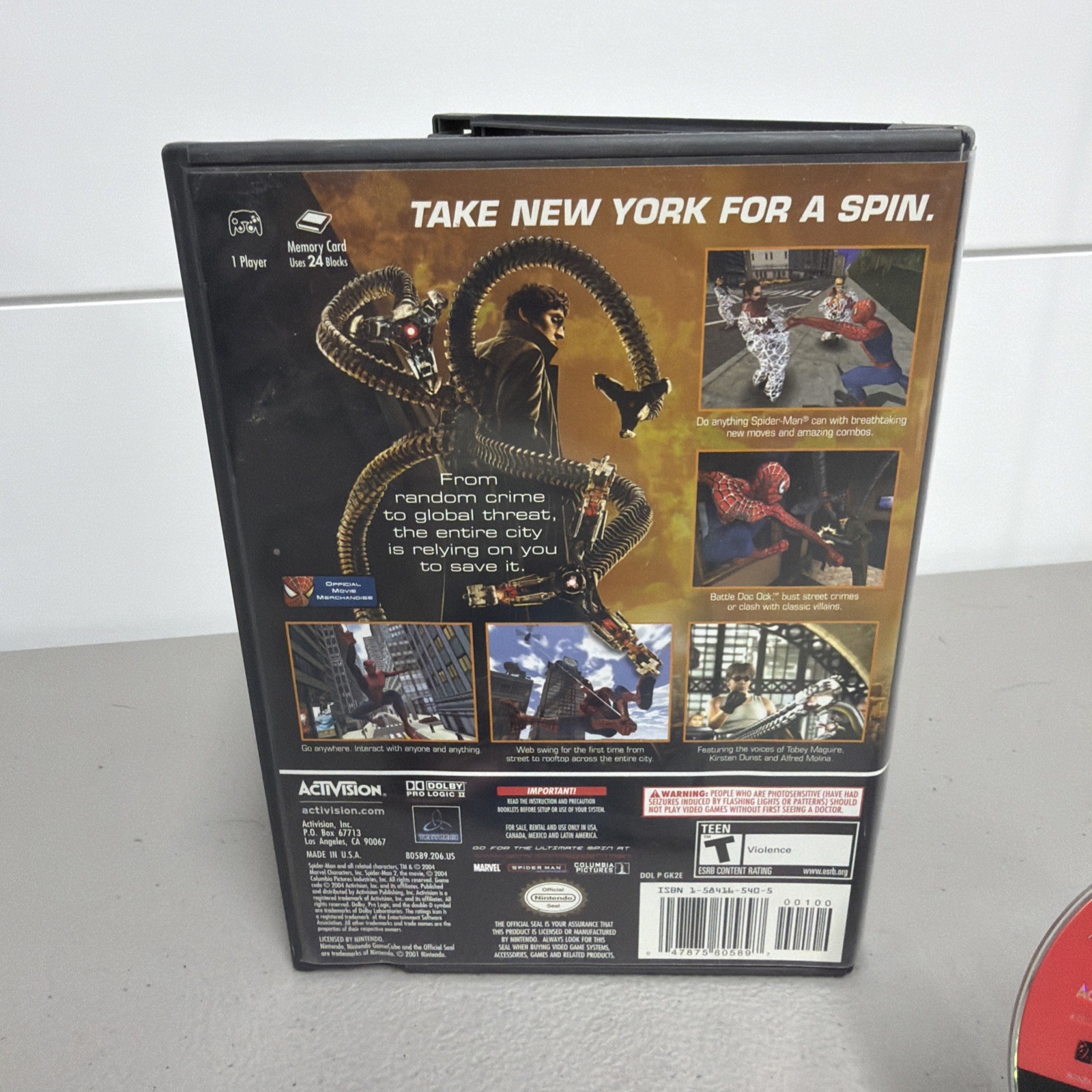 Spider-Man 2 (Nintendo GameCube, 2004) COB Tested And Working