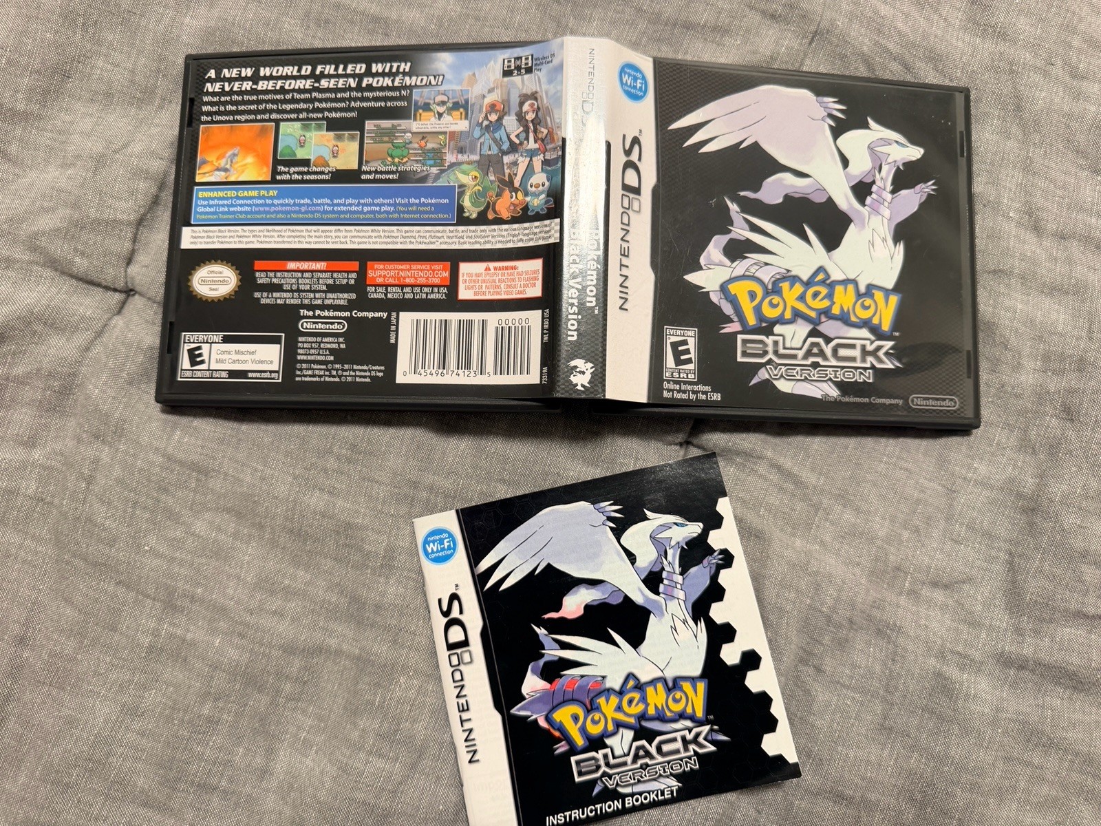 Pokemon White + Black Nintendo DS Replacement Case Only NO GAMES – Bundle