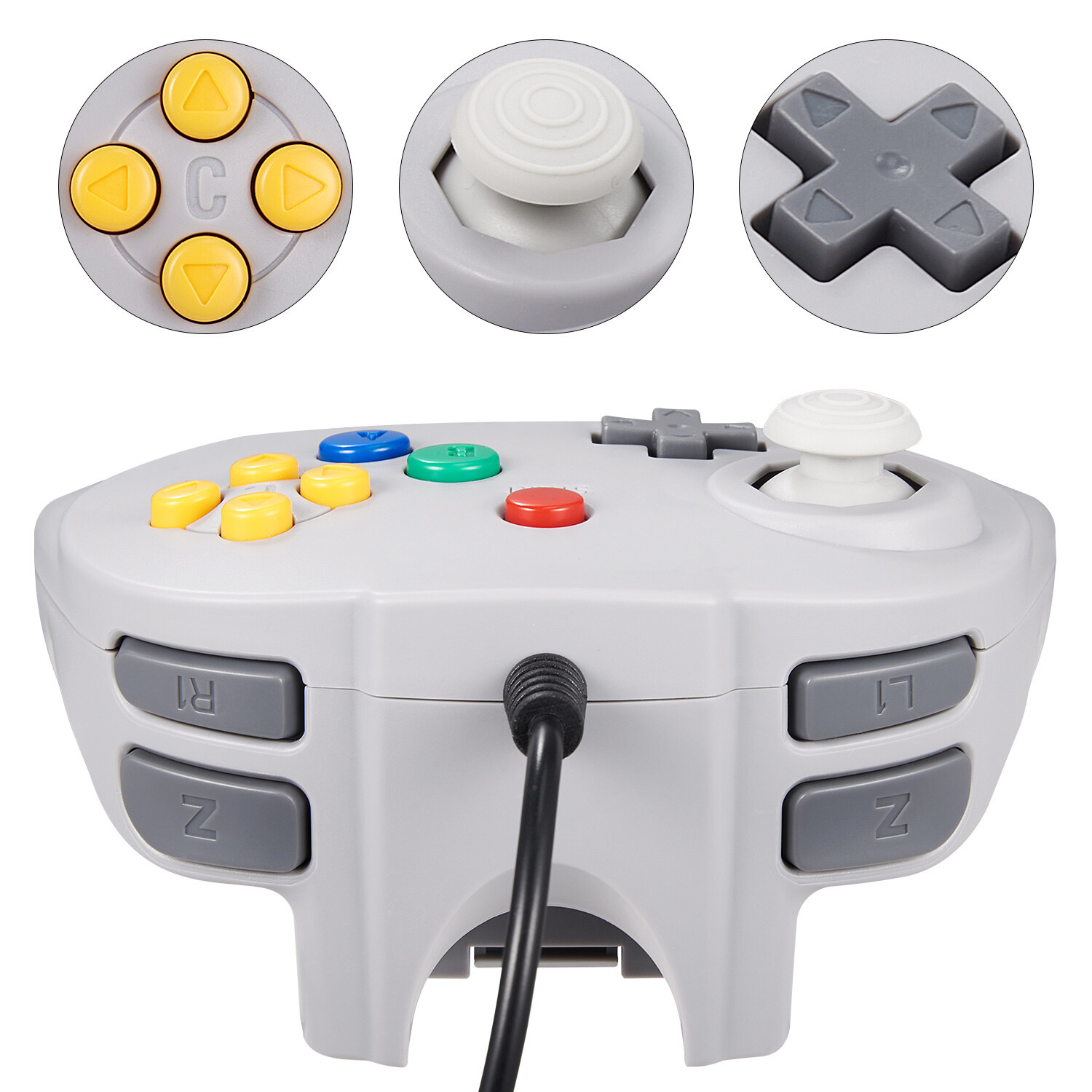 New N64 Controller MINI Wired N64 64-bit Gamepad Joystick for Ultra 64 Console