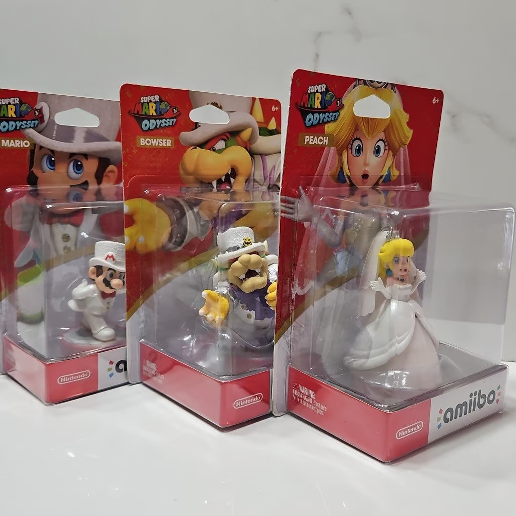 Mario, Peach, Bowser Wedding 3 Pack – Super Mario Odyssey – Nintendo Amiibo
