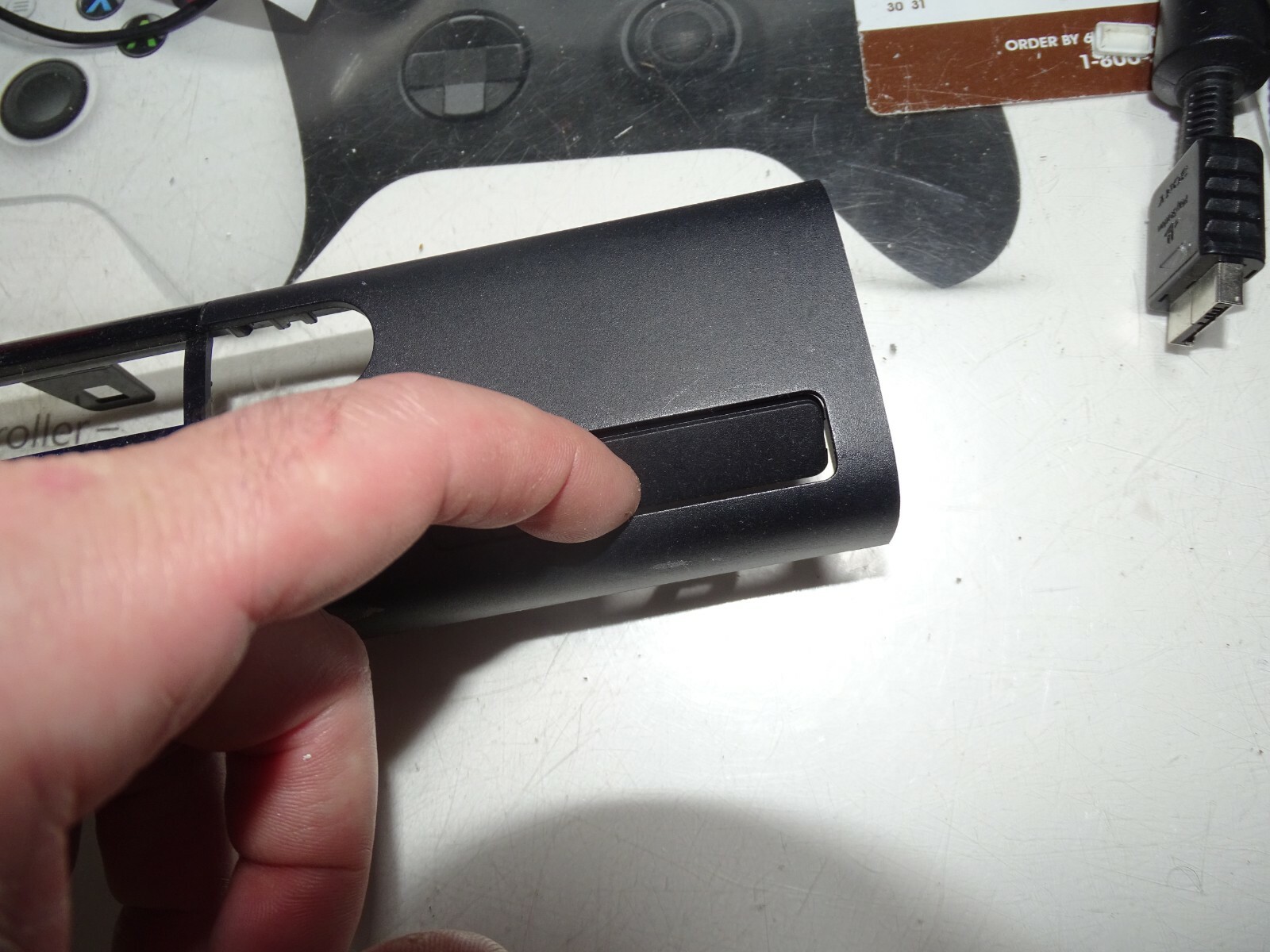 Microsoft Xbox 360 ***E 1538 ONLY*** Front Black EMPTY Bezel-Marks-Just OK-READ