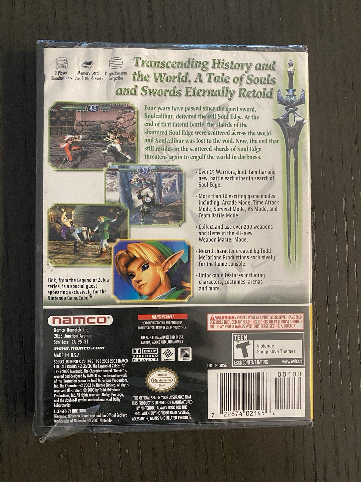 Soul Calibur II (Nintendo GameCube, 2003) Brand New-Sealed