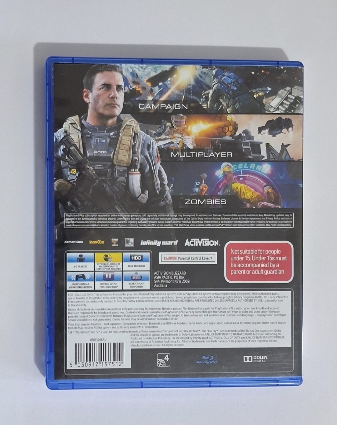 Call of Duty Infinite Warfare PS4 Tested Complete MA15+ Australian Version