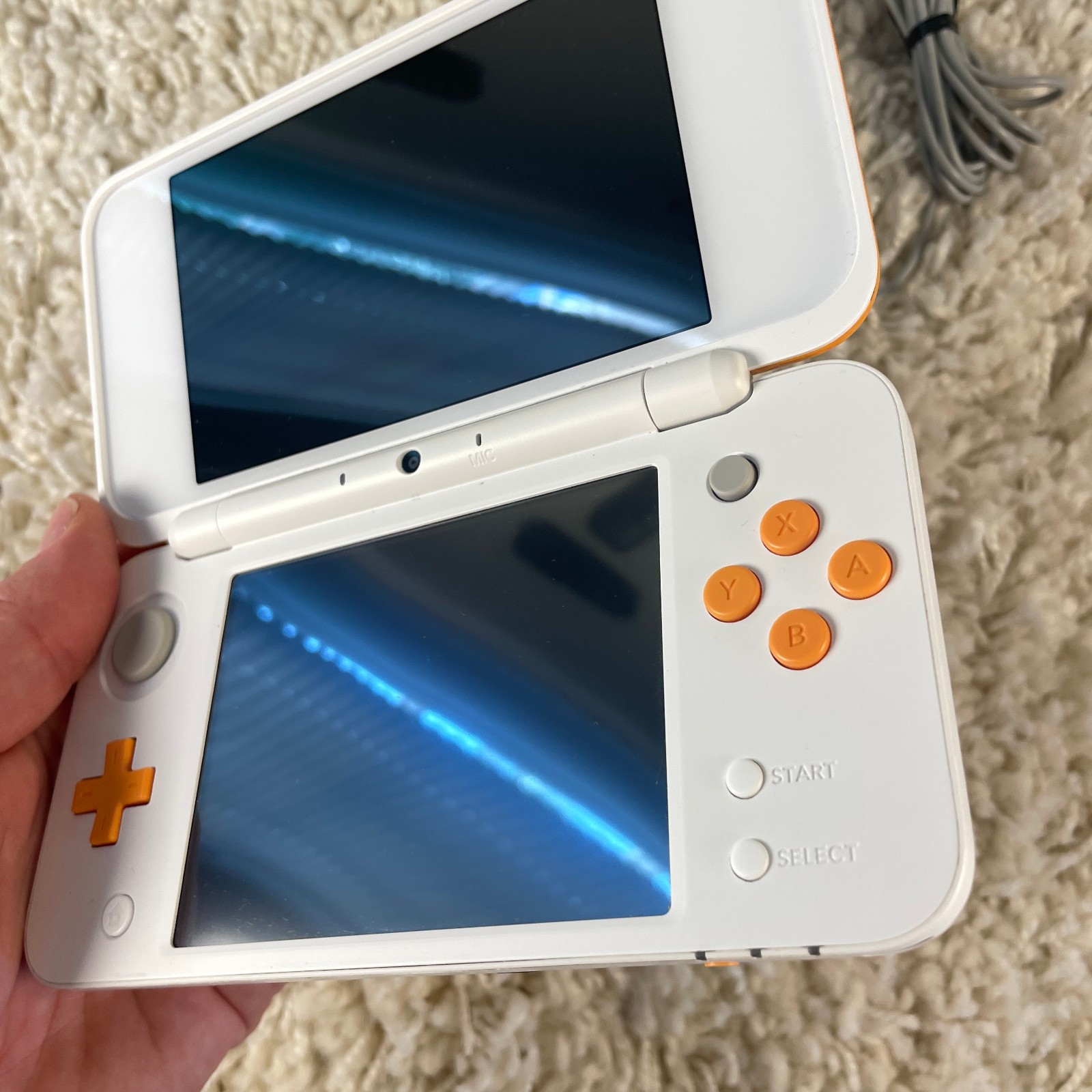Nintendo 2DS XL Orange And White Handheld Console System JAN-001 Tested