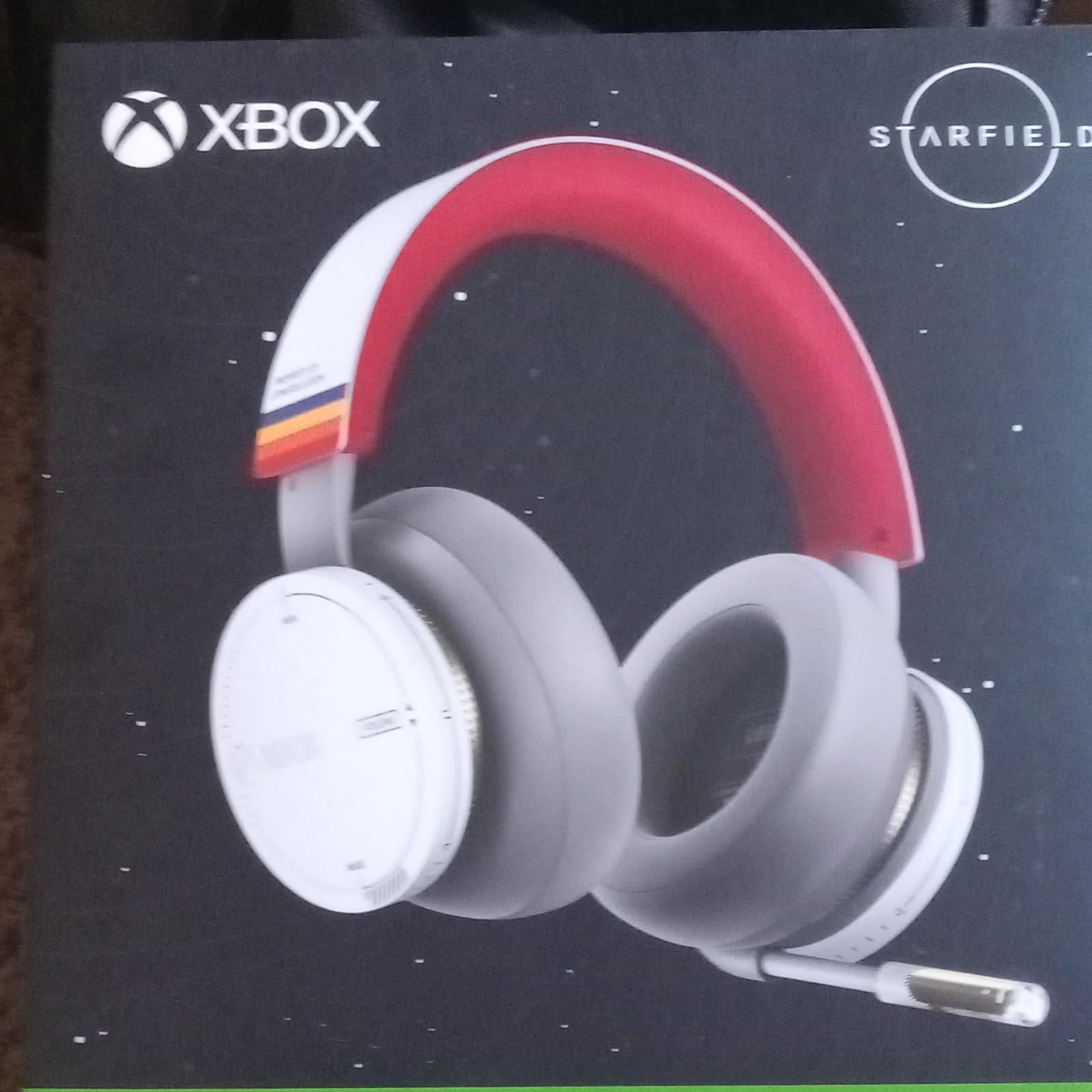 Microsoft Xbox Starfield Bluetooth Headset Boom Mic White/Red/Gray