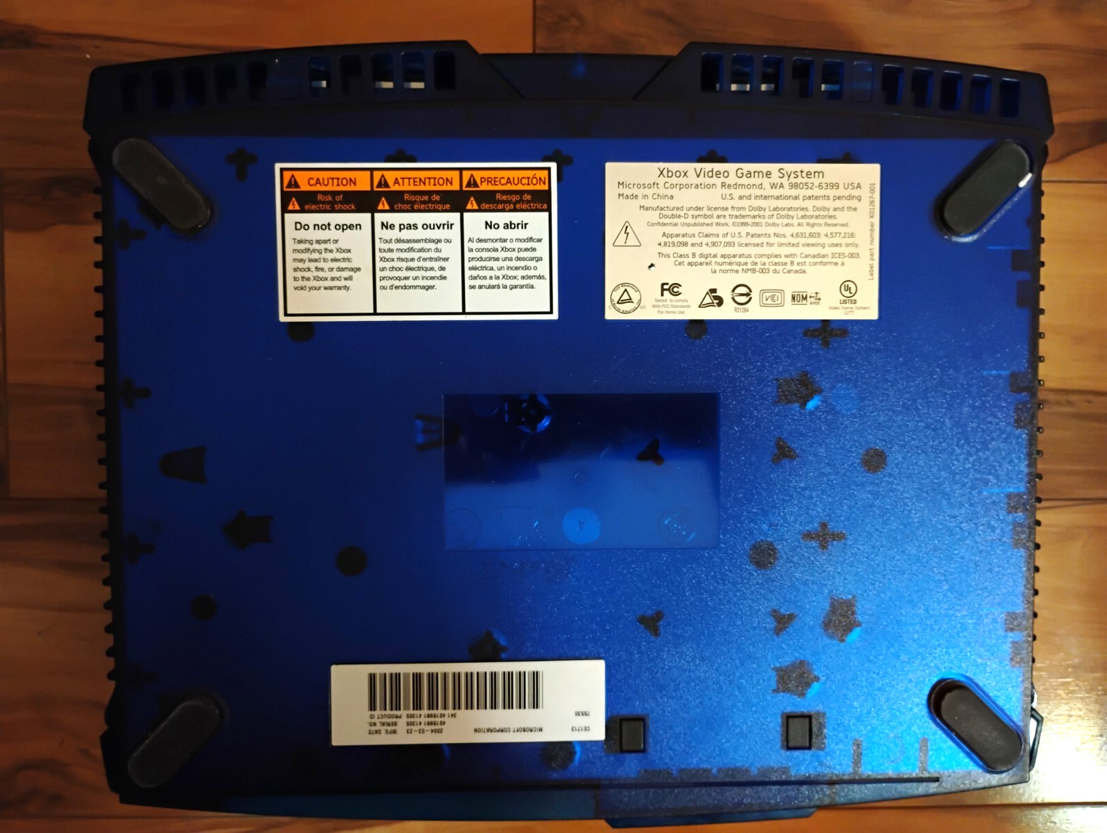 Microsoft Xbox: Translucent Blue System CIB Complete Box Great Shape Ice Variant