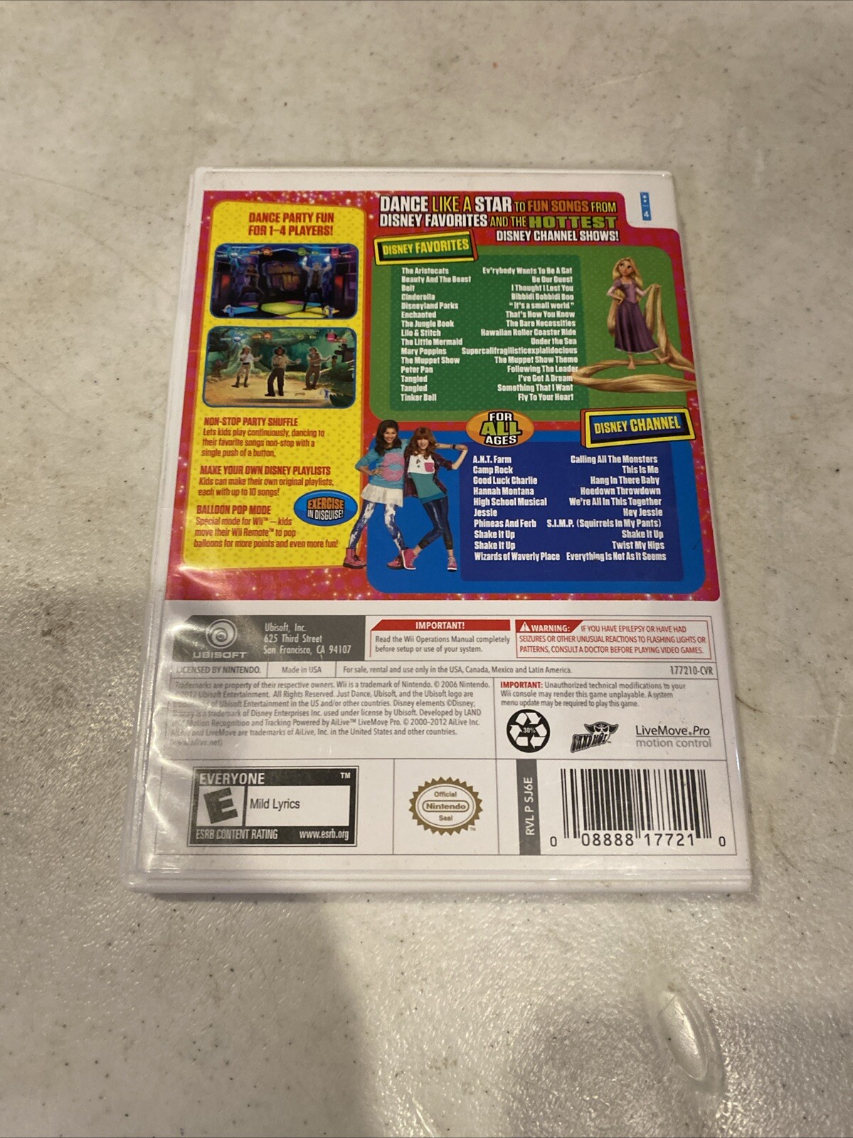 Just Dance: Disney Party (Nintendo Wii, 2012) – Complete in Box (CIB) – Tested