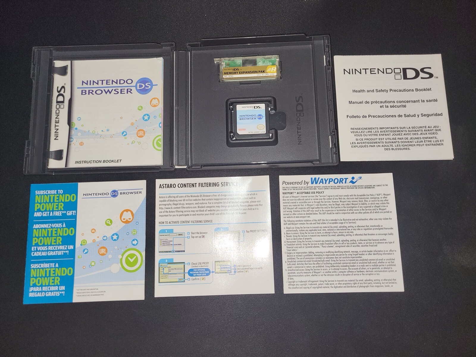Nintendo DS Browser Nintendo DS NRMT condition COMPLETE n box w memory expansion