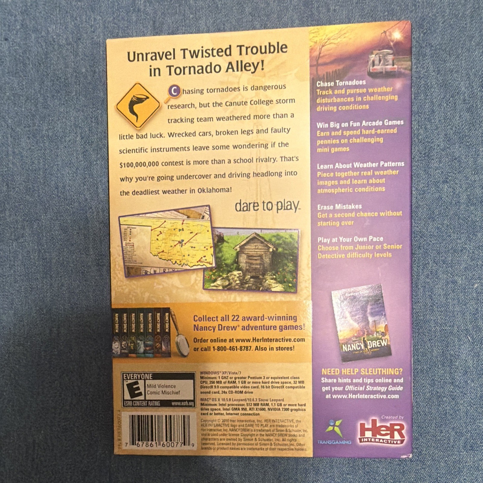 HER Interactive Nancy Drew: Trail of the Twister PC 2010 Adventure E Mini Games