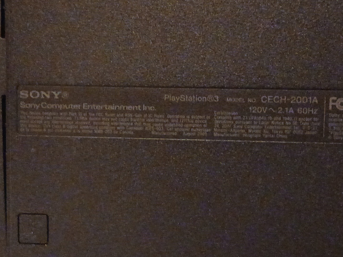 Sony PlayStation 3 PS3 CECH-2001A 120GB Console Only Tested