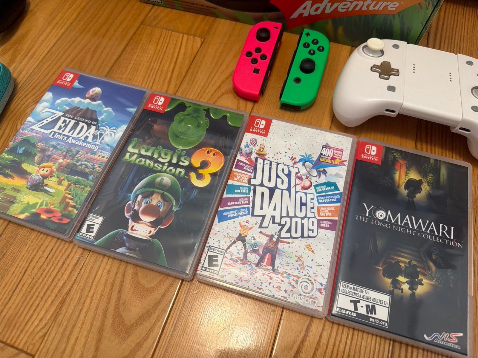Nintendo Switch Console Bundle Dock 2 Joy-Con Sets Ring Fit 4 Games