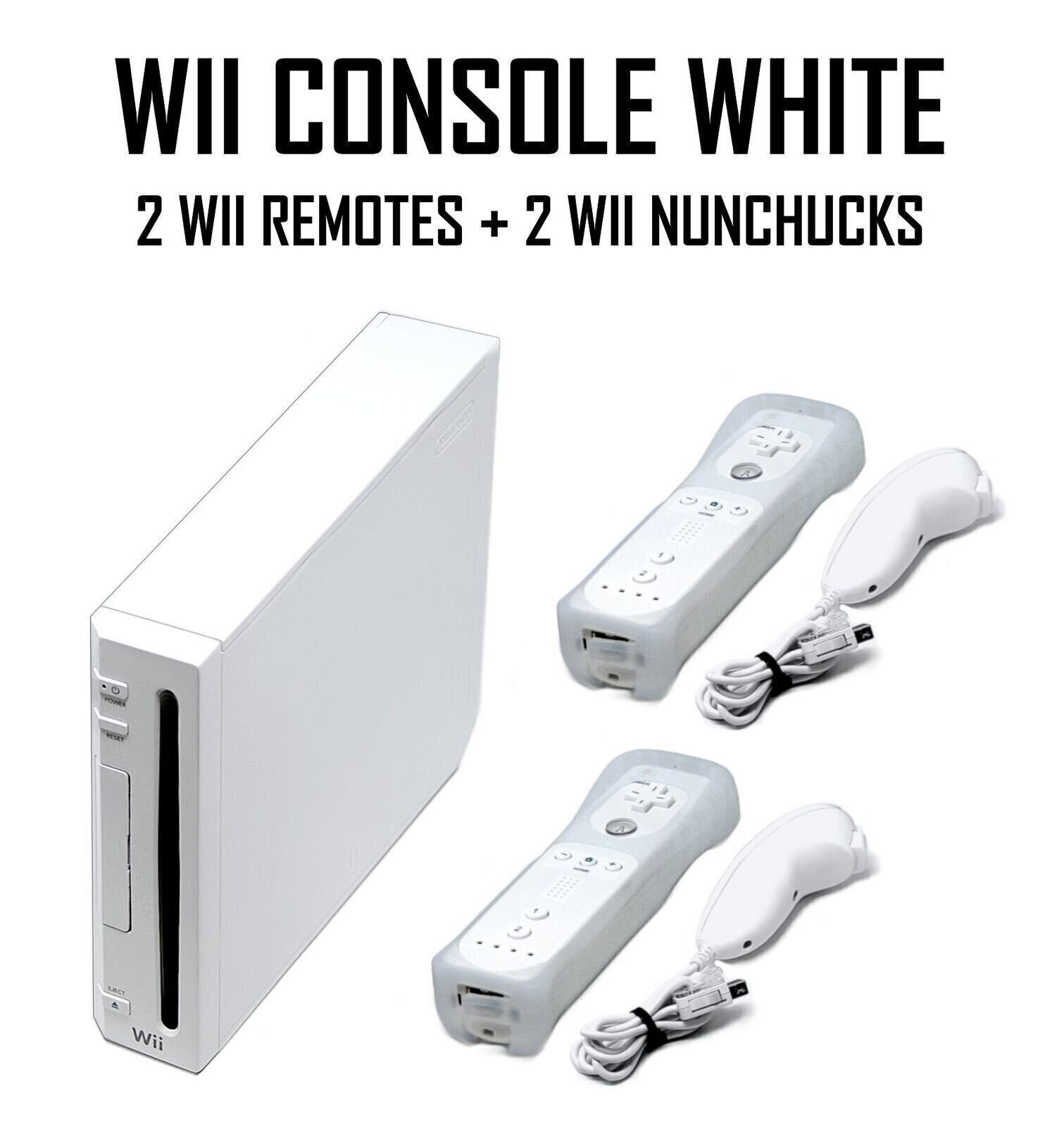 Official Wii Console White + Plays GameCube Games + 1 Year Warranty + USA