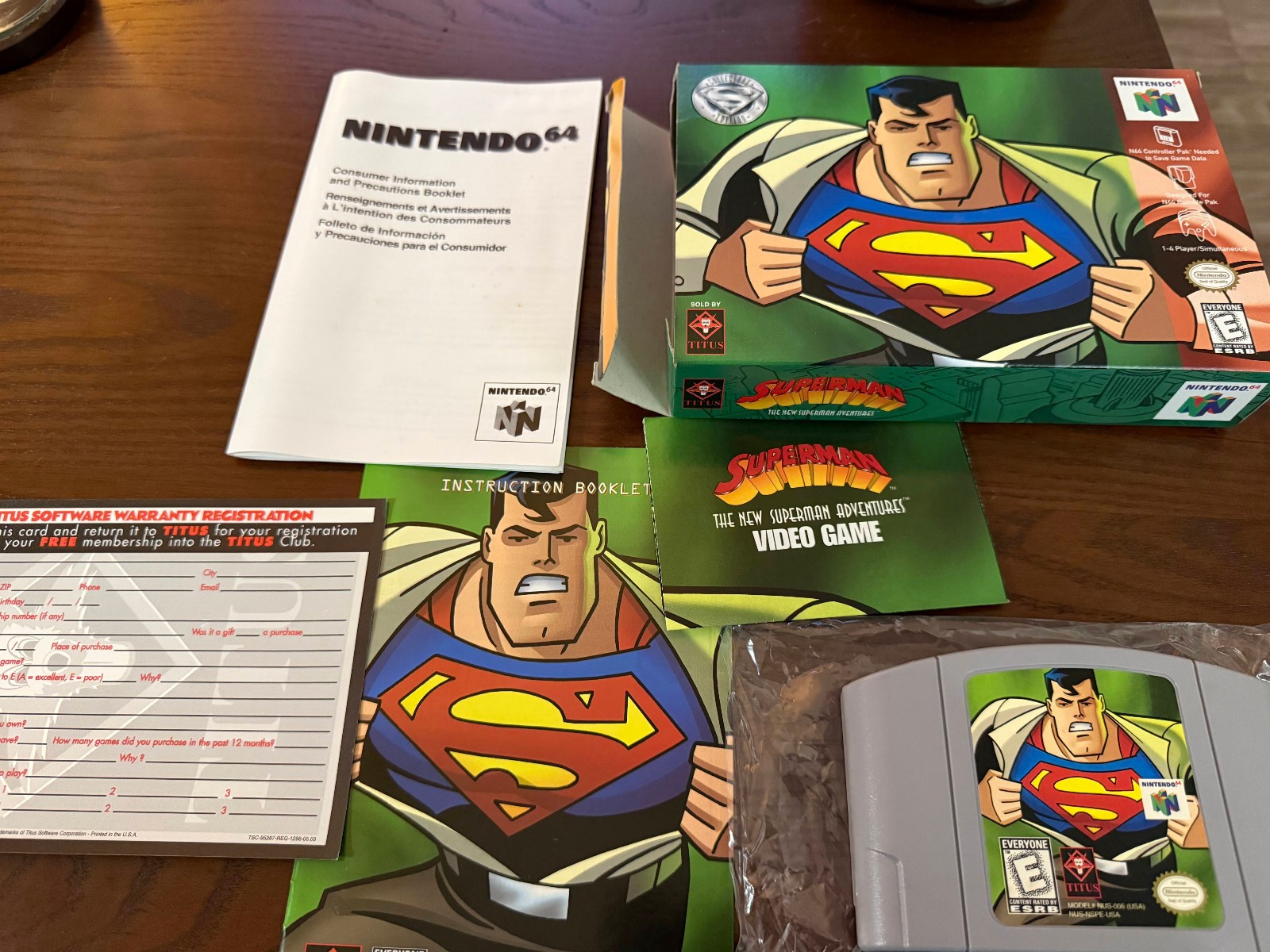 Superman (Nintendo 64, 1999) – AUTHENTIC, TESTED, CIB, SEE PICS, READ DESCRIPTIO