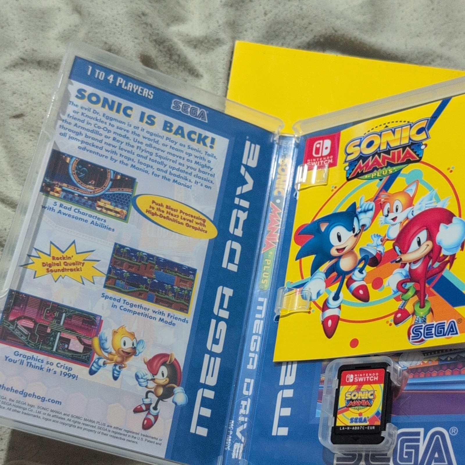 SEGA Sonic Mania Plus Nintendo Switch Platformer w/ Artbook & Original Case