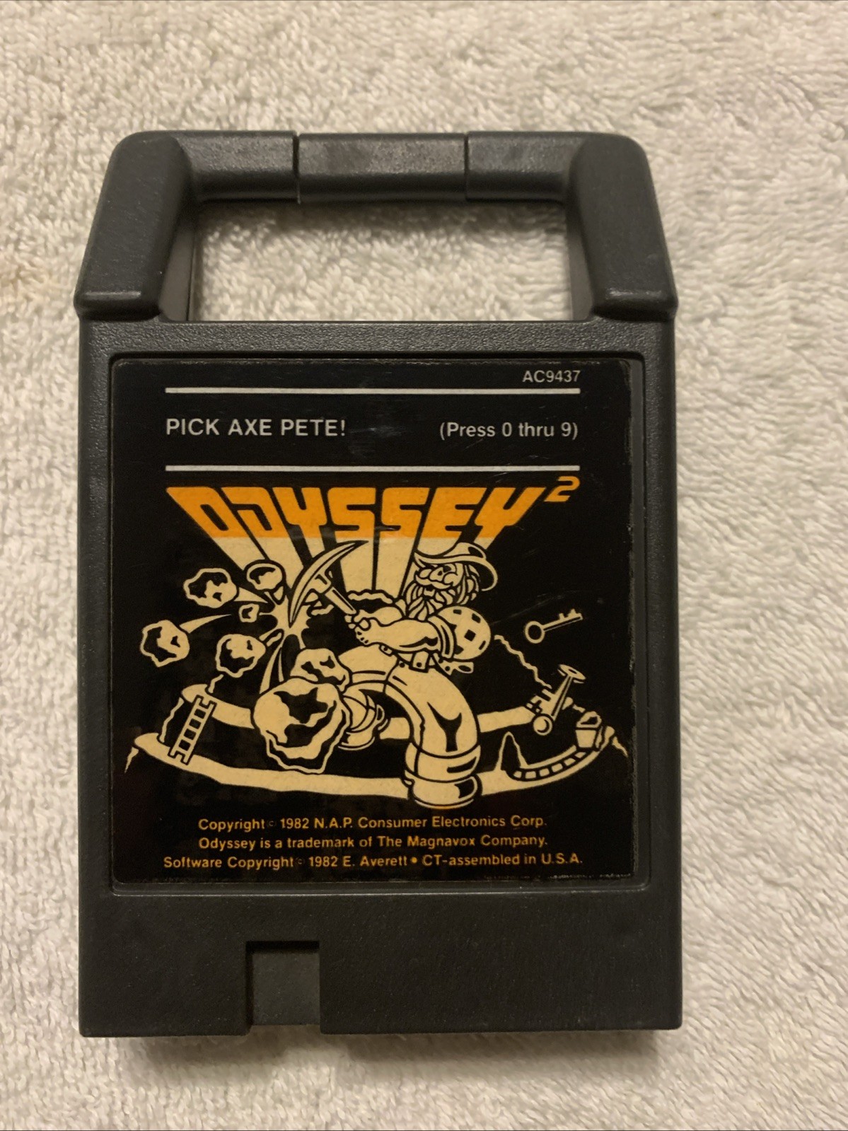 Pick Axe Pete! for Magnavox Odyssey 2, Untested, No Box/Manual, Vintage Game