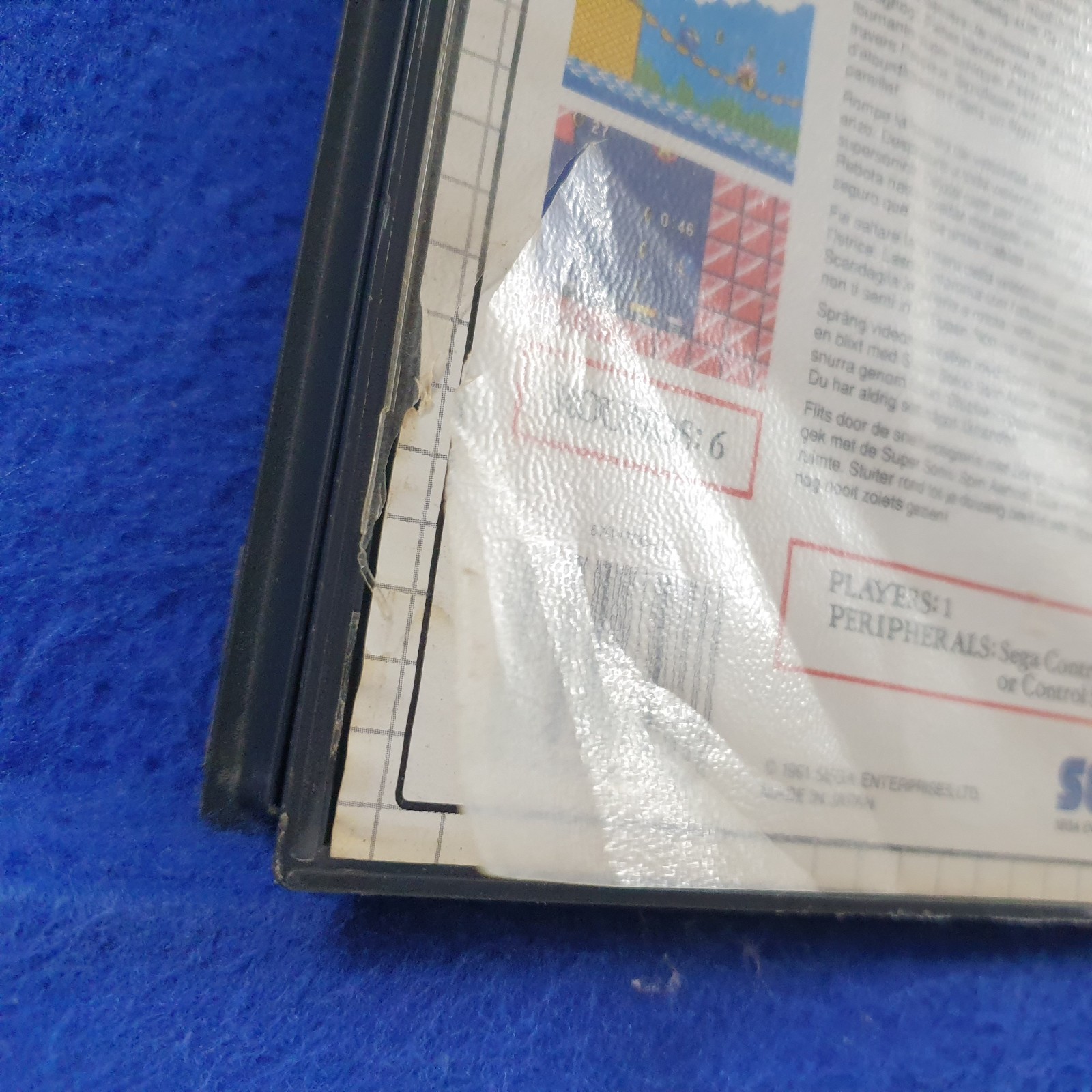 Master System SONIC THE HEDGEHOG *y Boxed & Manual PAL REGION FREE (Works in US)
