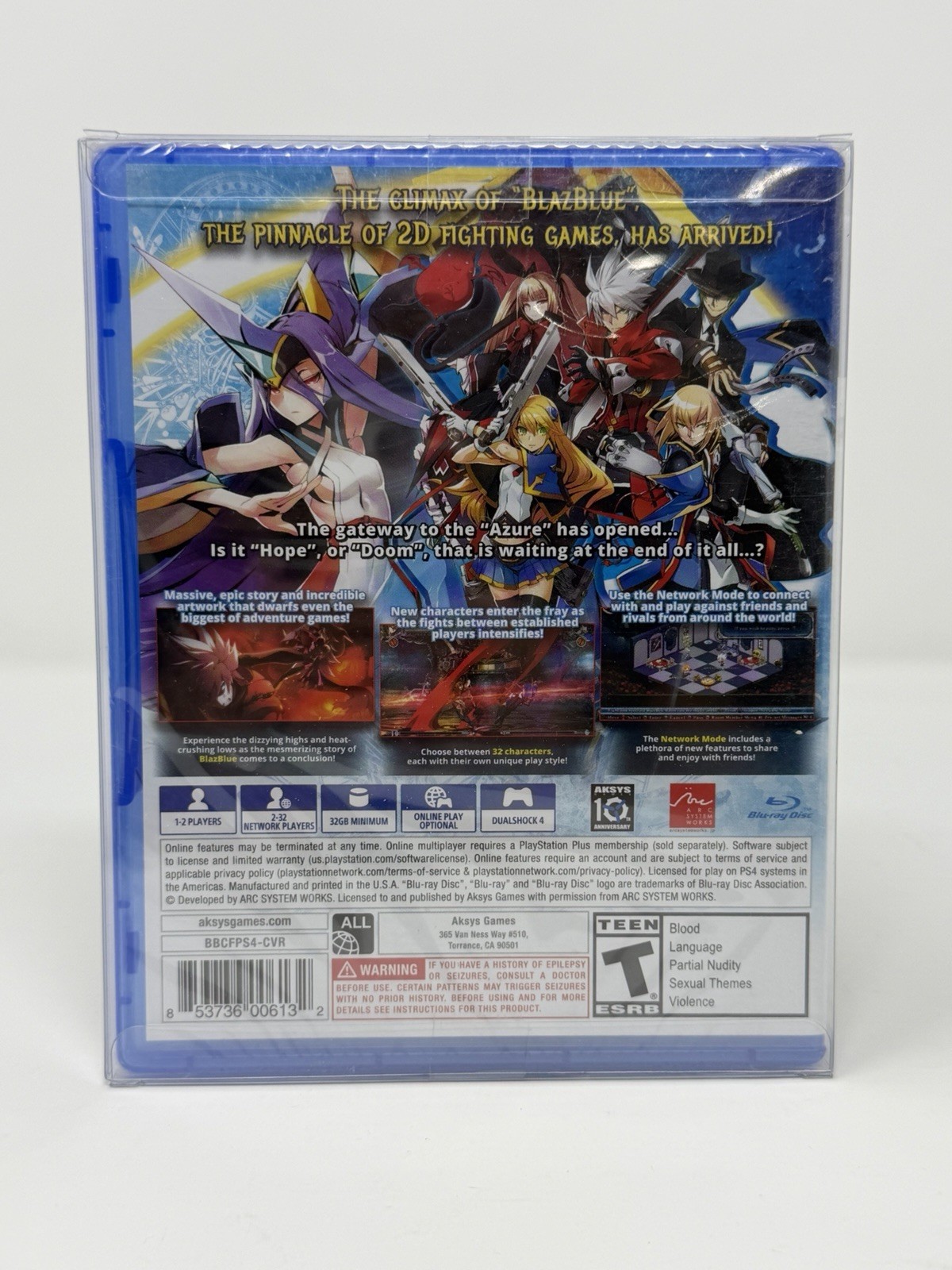 Blazblue – Central Fiction – PlayStation 4 PS4 – Brand New | Factory Sealed