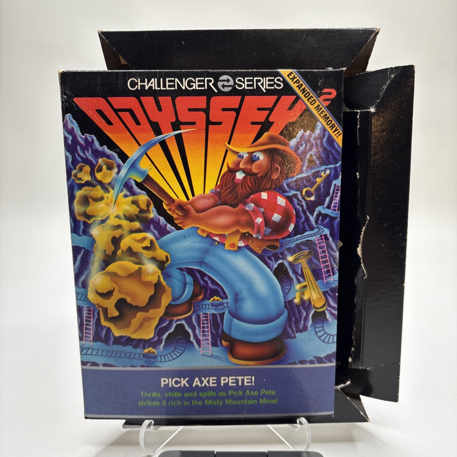 Pick Axe Pete! Magnavox Odyssey 2 1982 CIB Complete Free Shipping Untested