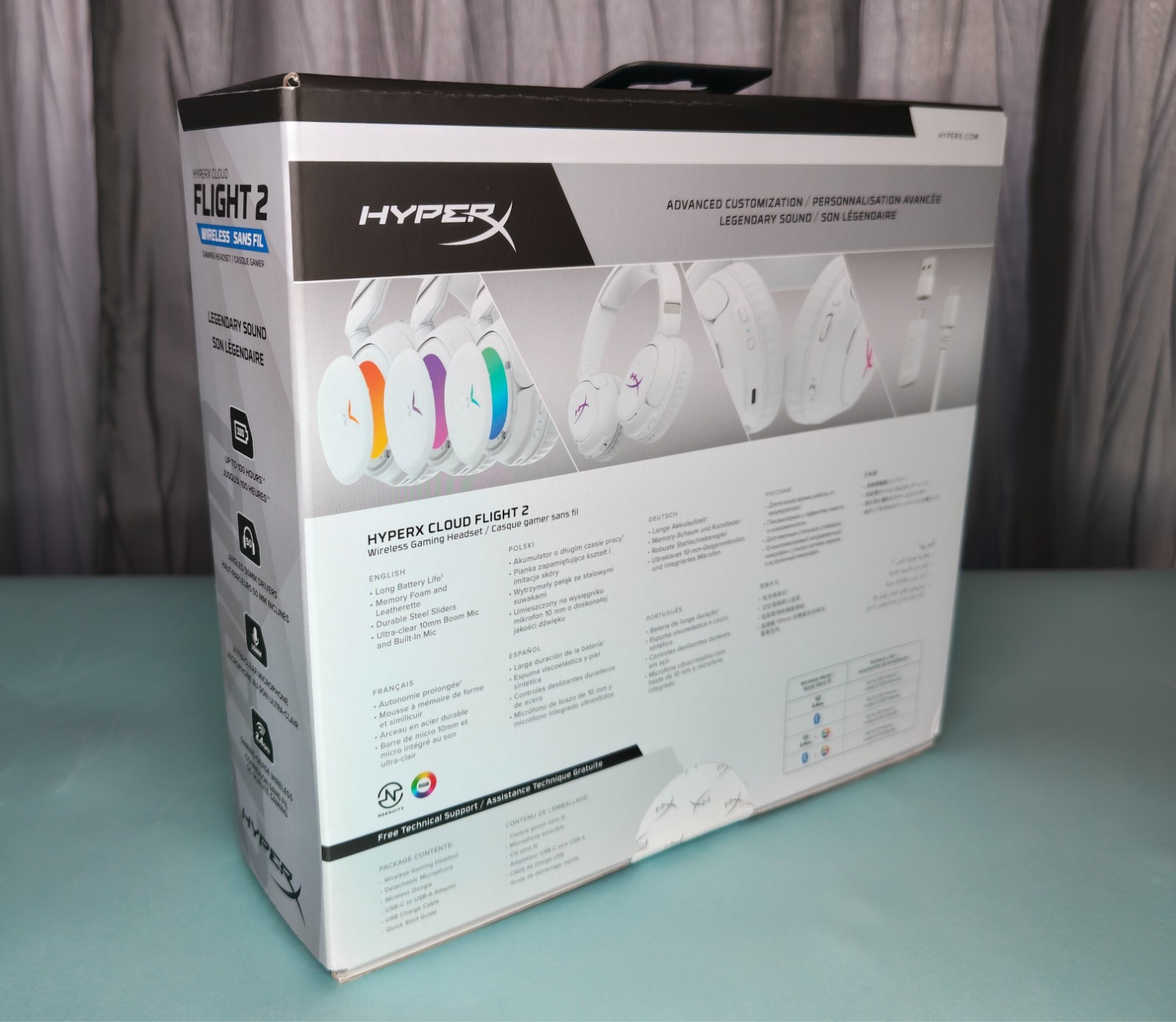 HyperX Cloud Flight 2 Wireless Gaming Headset, Brand New WHITE